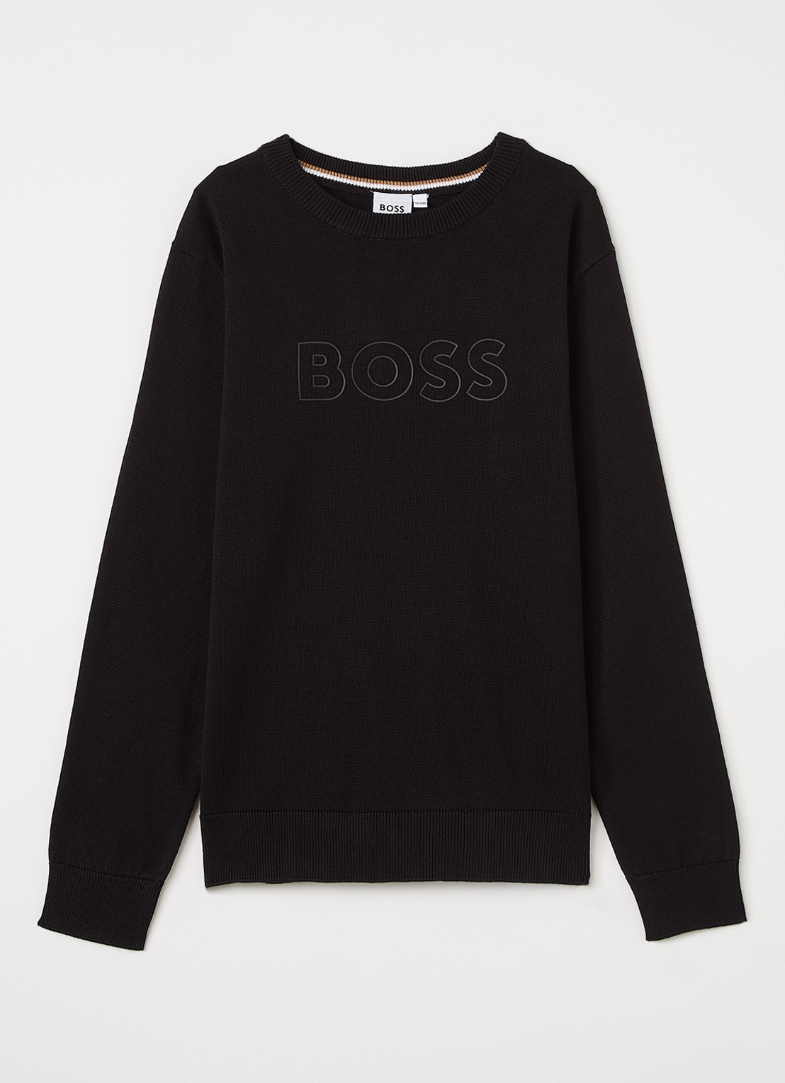 BOSS Sweater met logo - voorkant 2 zwart