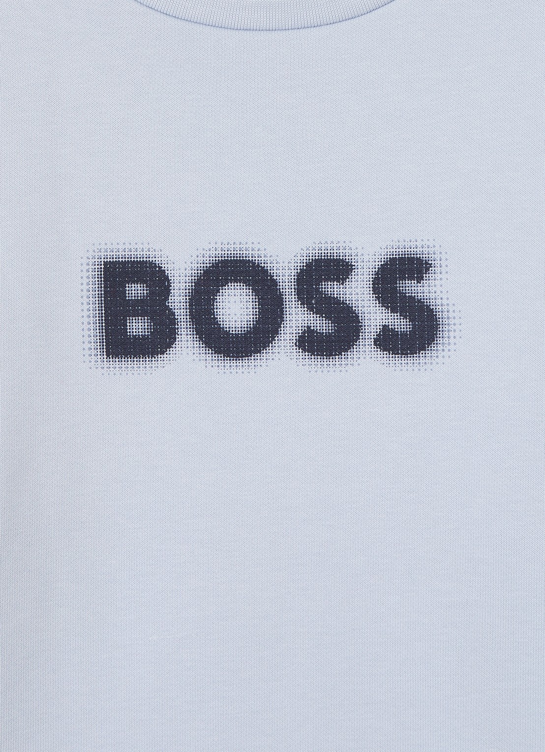 BOSS Sweater met logoprint - detail lichtblauw
