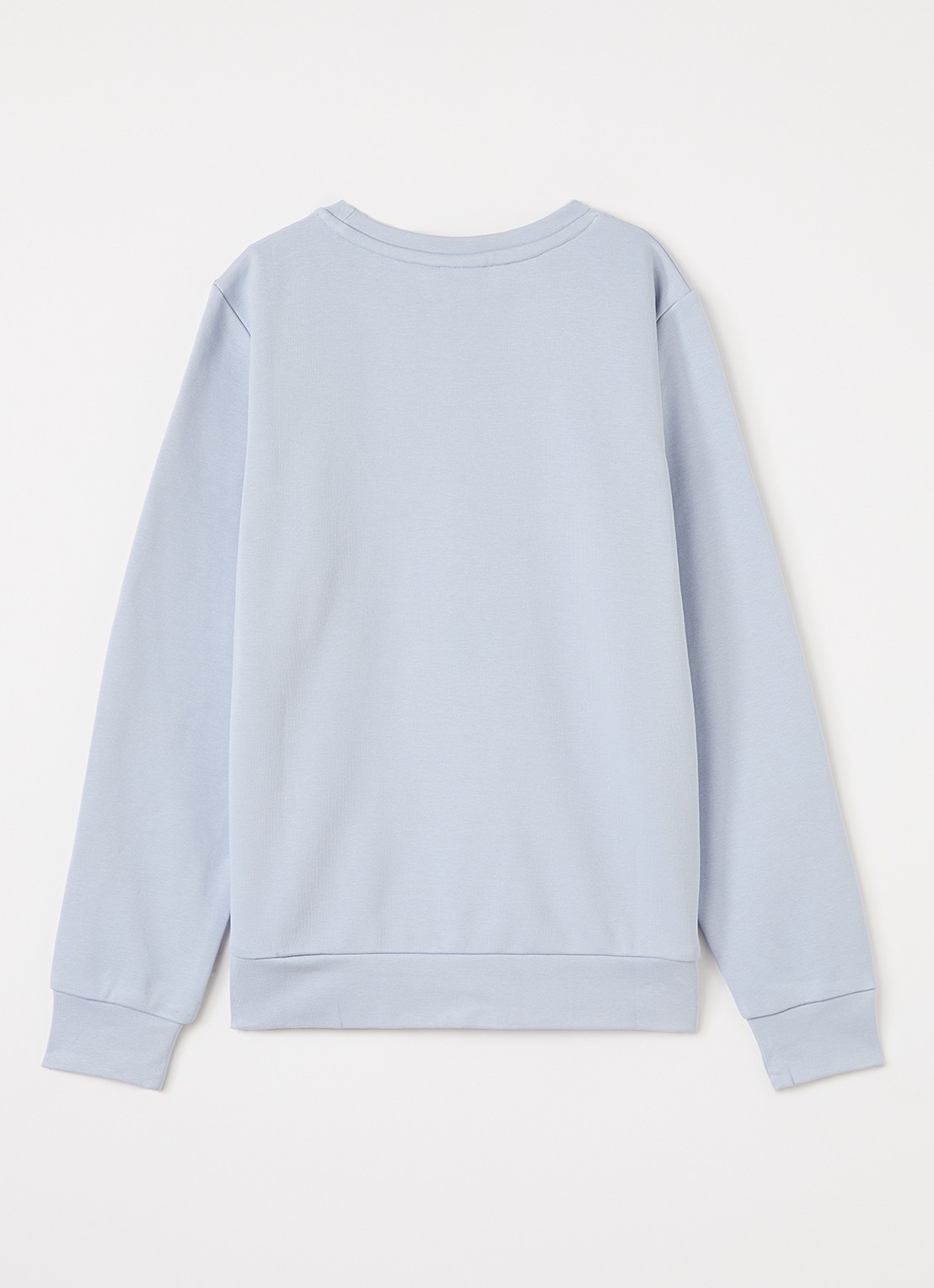 BOSS Sweater met logoprint - voorkant 3 lichtblauw