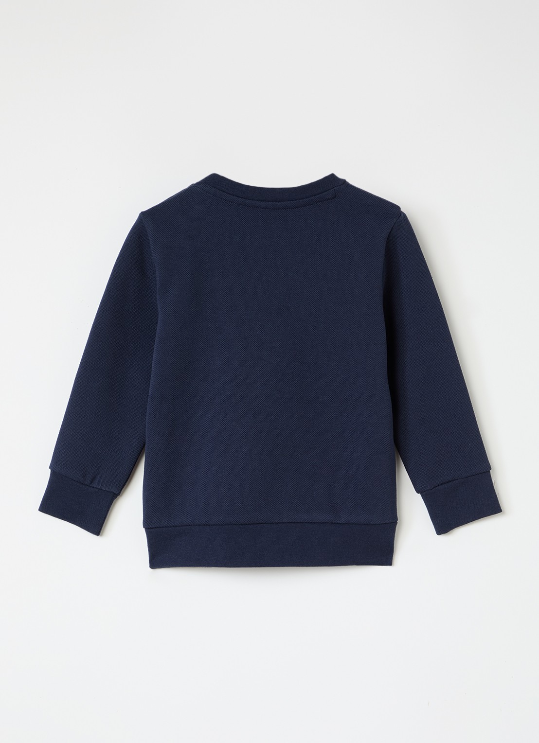 BOSS Sweater met print - voorkant 3 donkerblauw