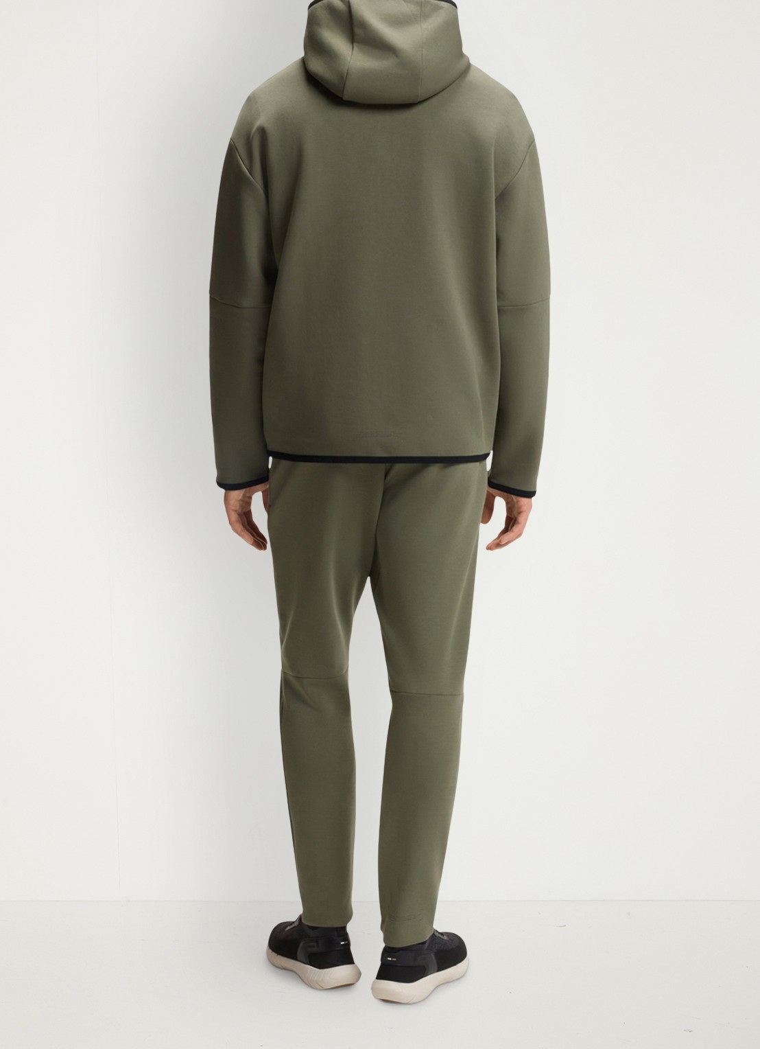 BOSS Sweatvest met capuchon - achterkant 5 legergroen