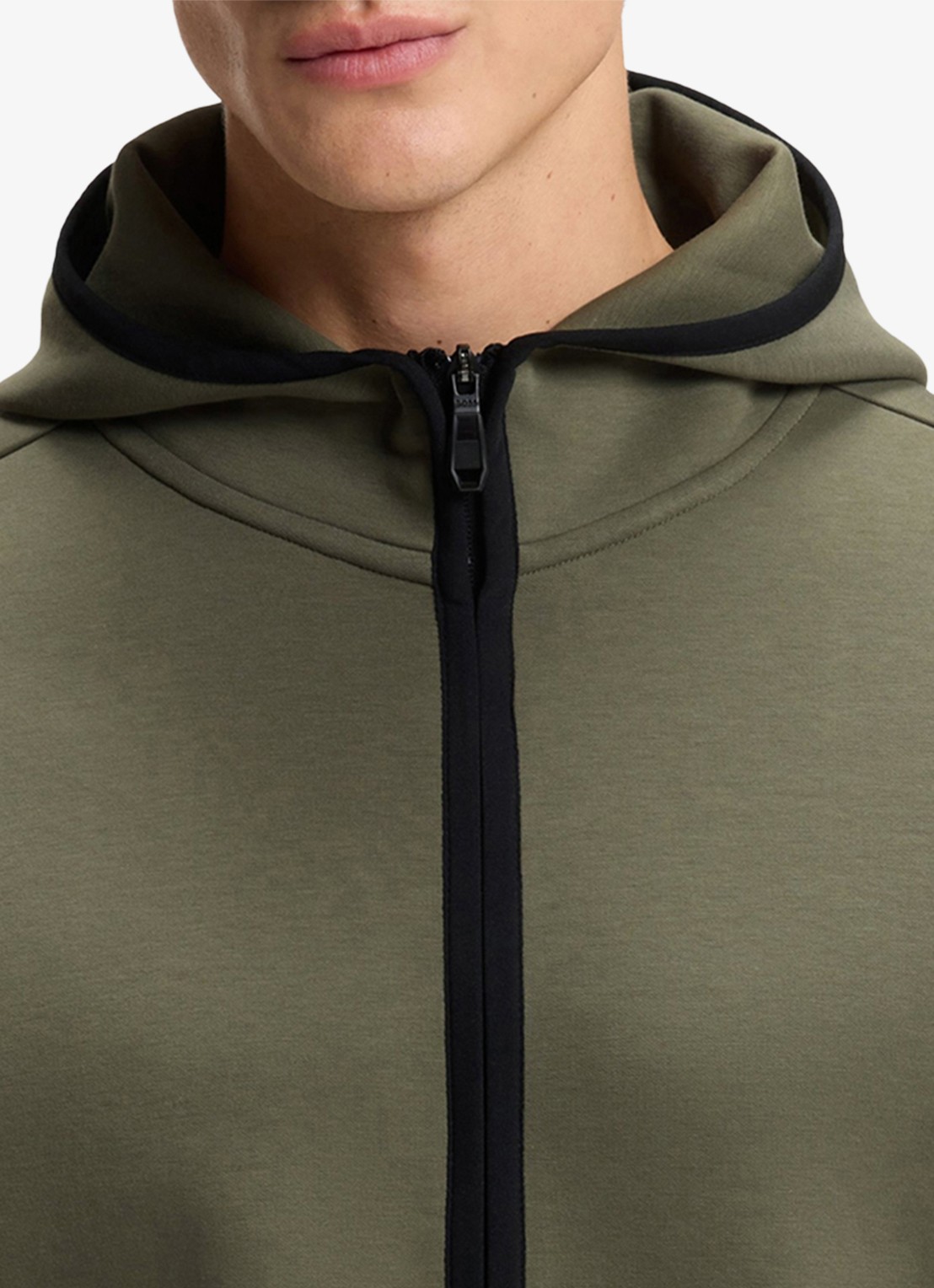 BOSS Sweatvest met capuchon - detail 4 legergroen