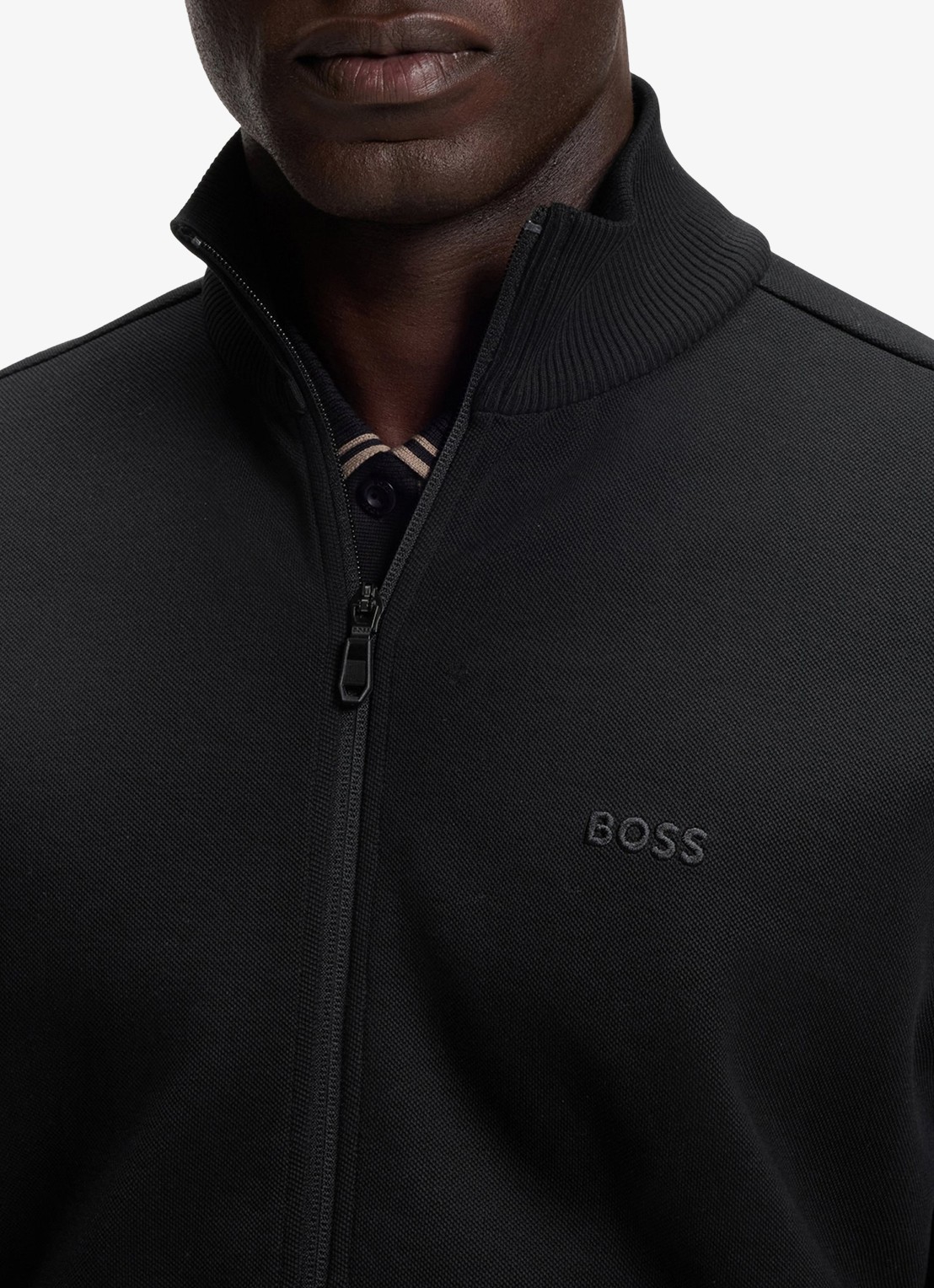 BOSS Sweatvest met logo - detail 2 black-002
