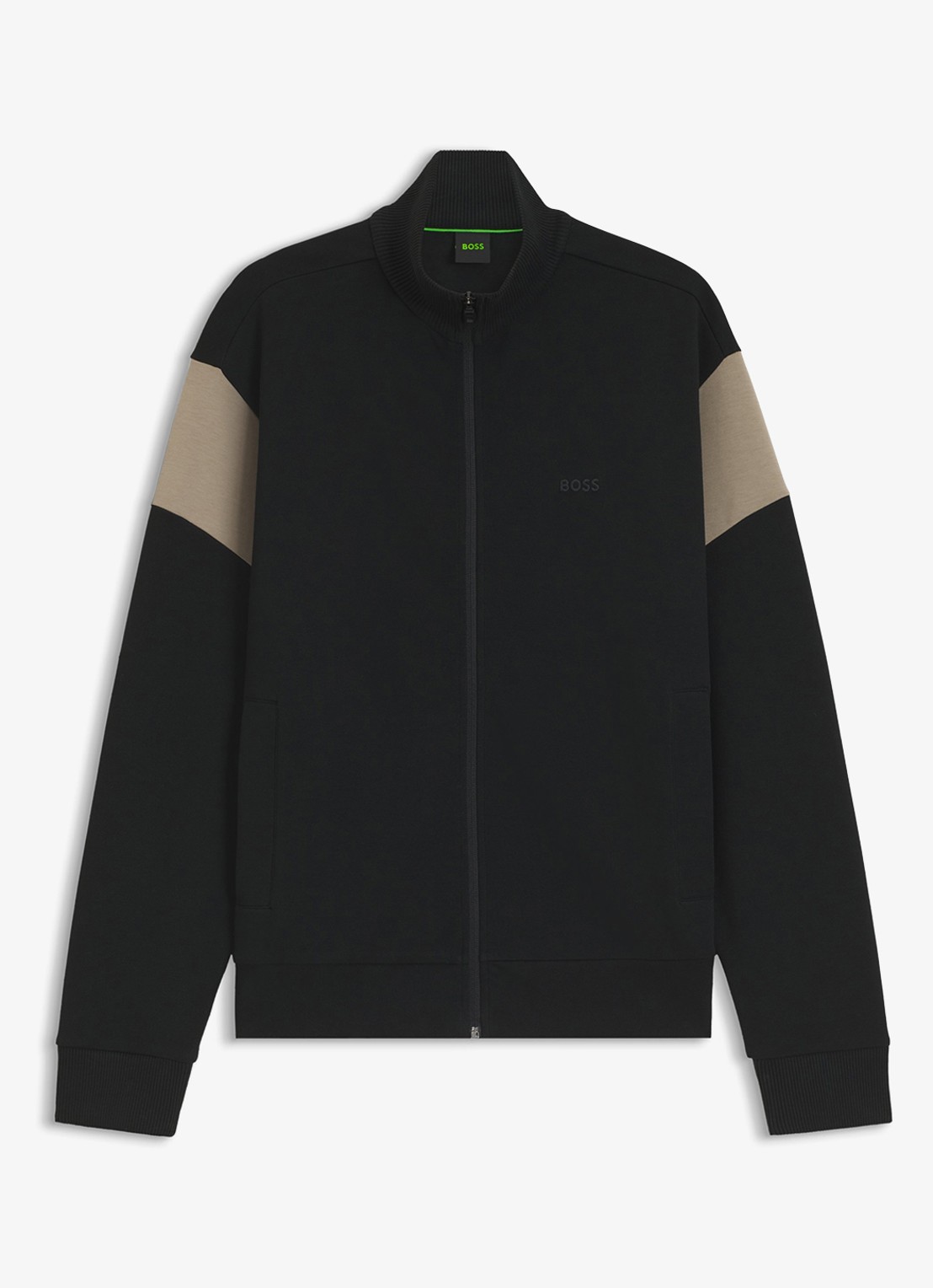 BOSS Sweatvest met logo - voorkant 4 black-002