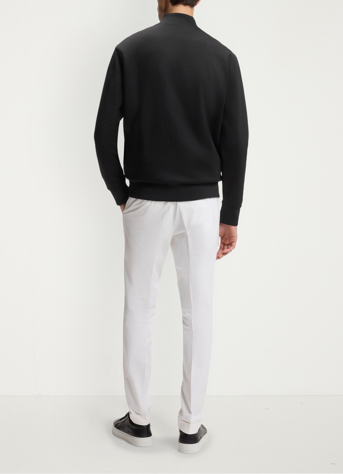 BOSS Sweatvest met logo - achterkant 3 zwart