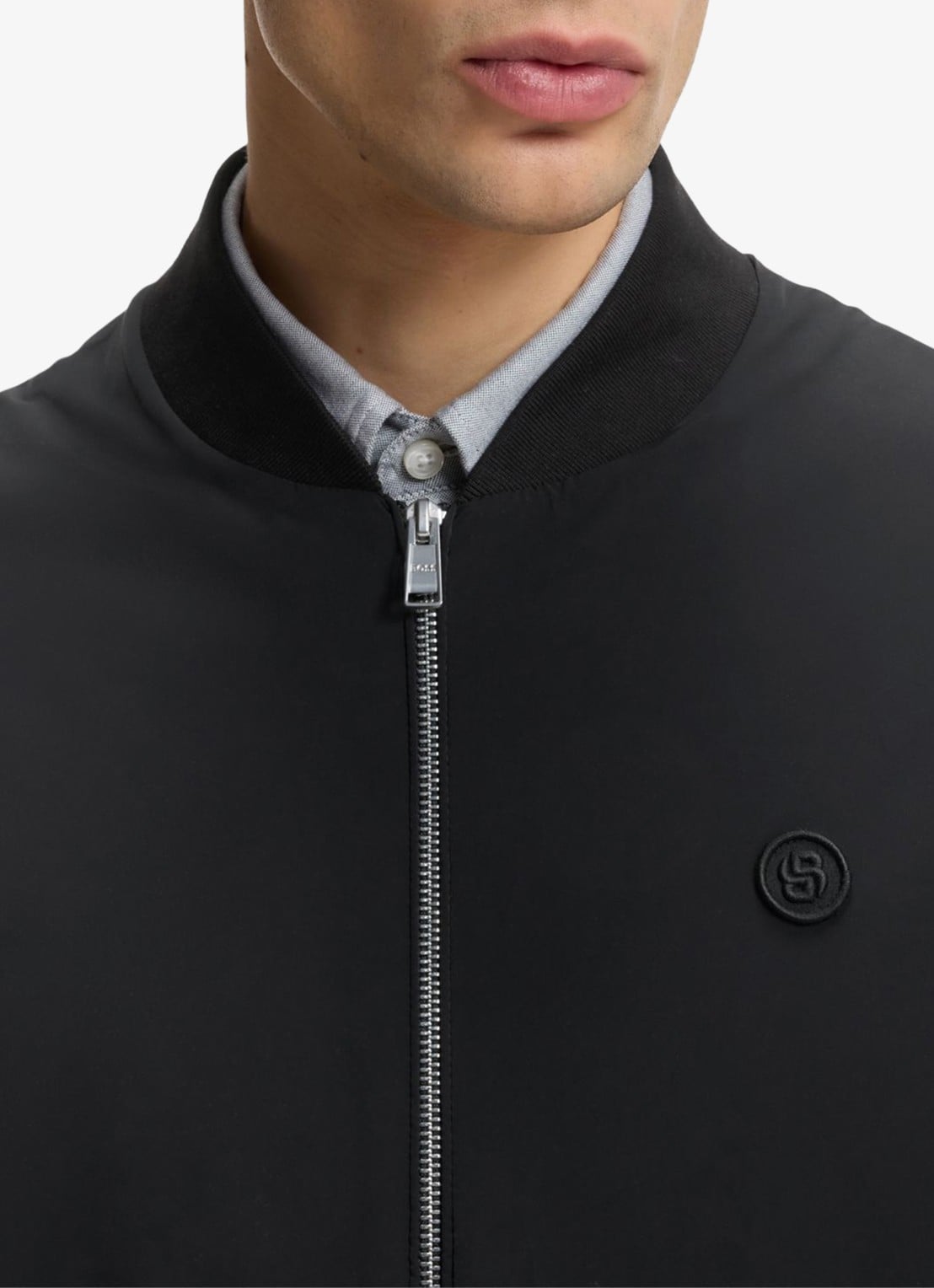 BOSS Sweatvest met logo - detail 2 zwart