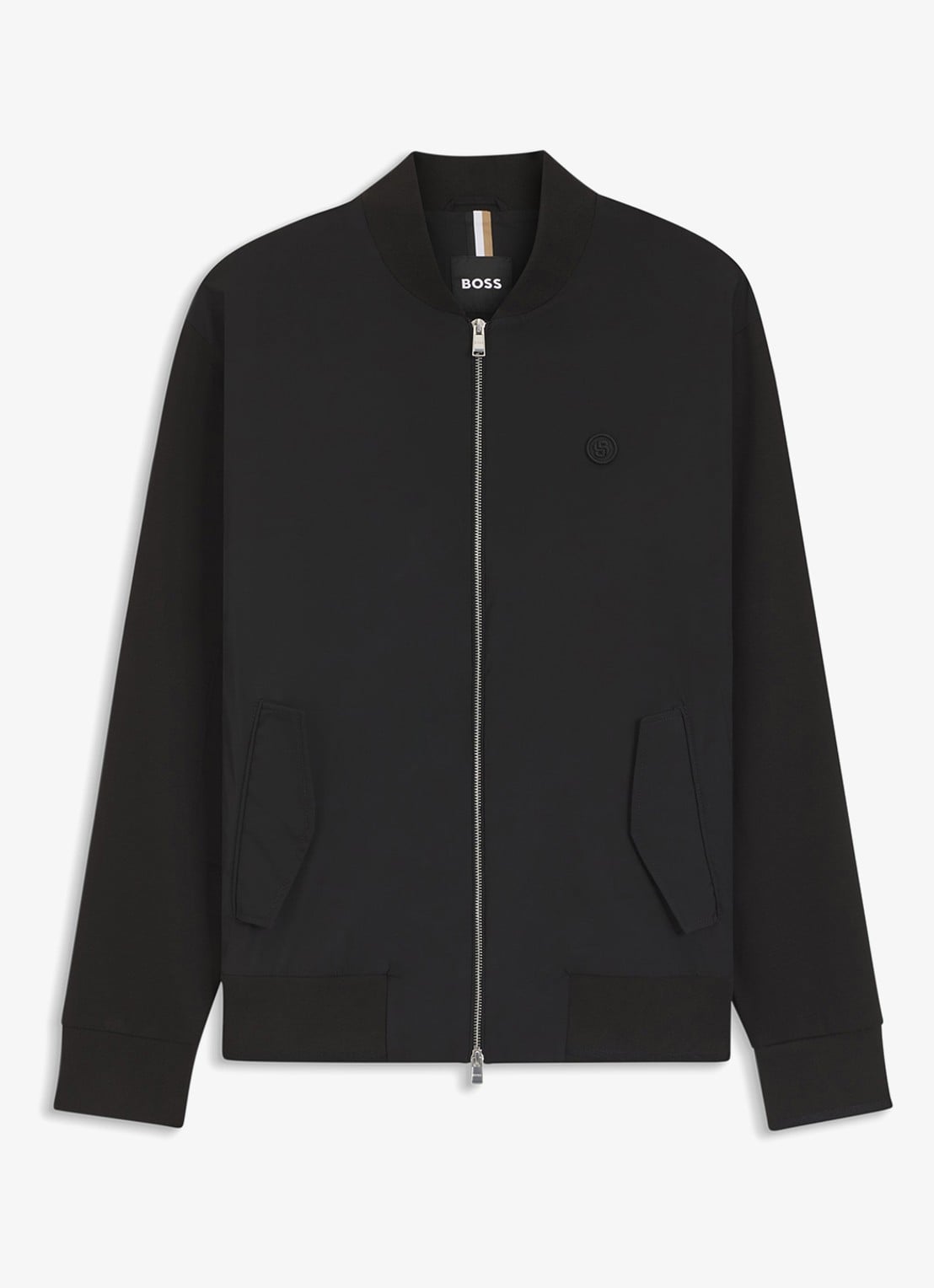 BOSS Sweatvest met logo - voorkant 4 zwart