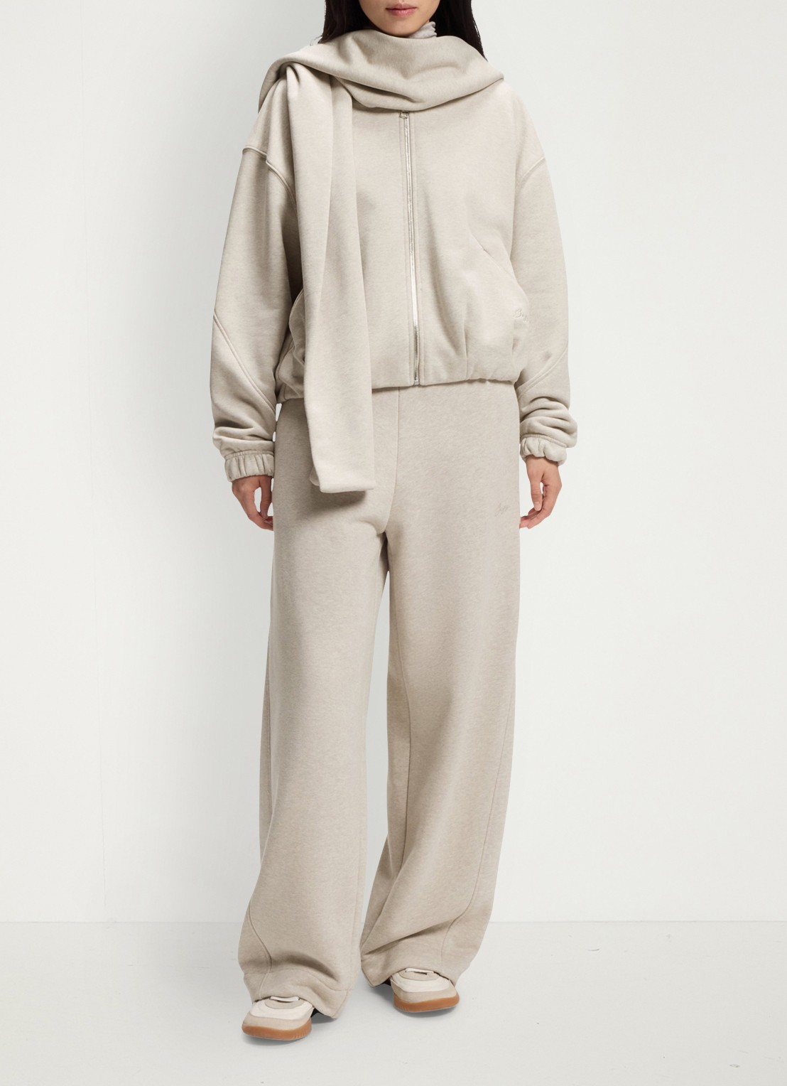 BOSS Sweatvest met ritssluiting - voorkant 2 beige