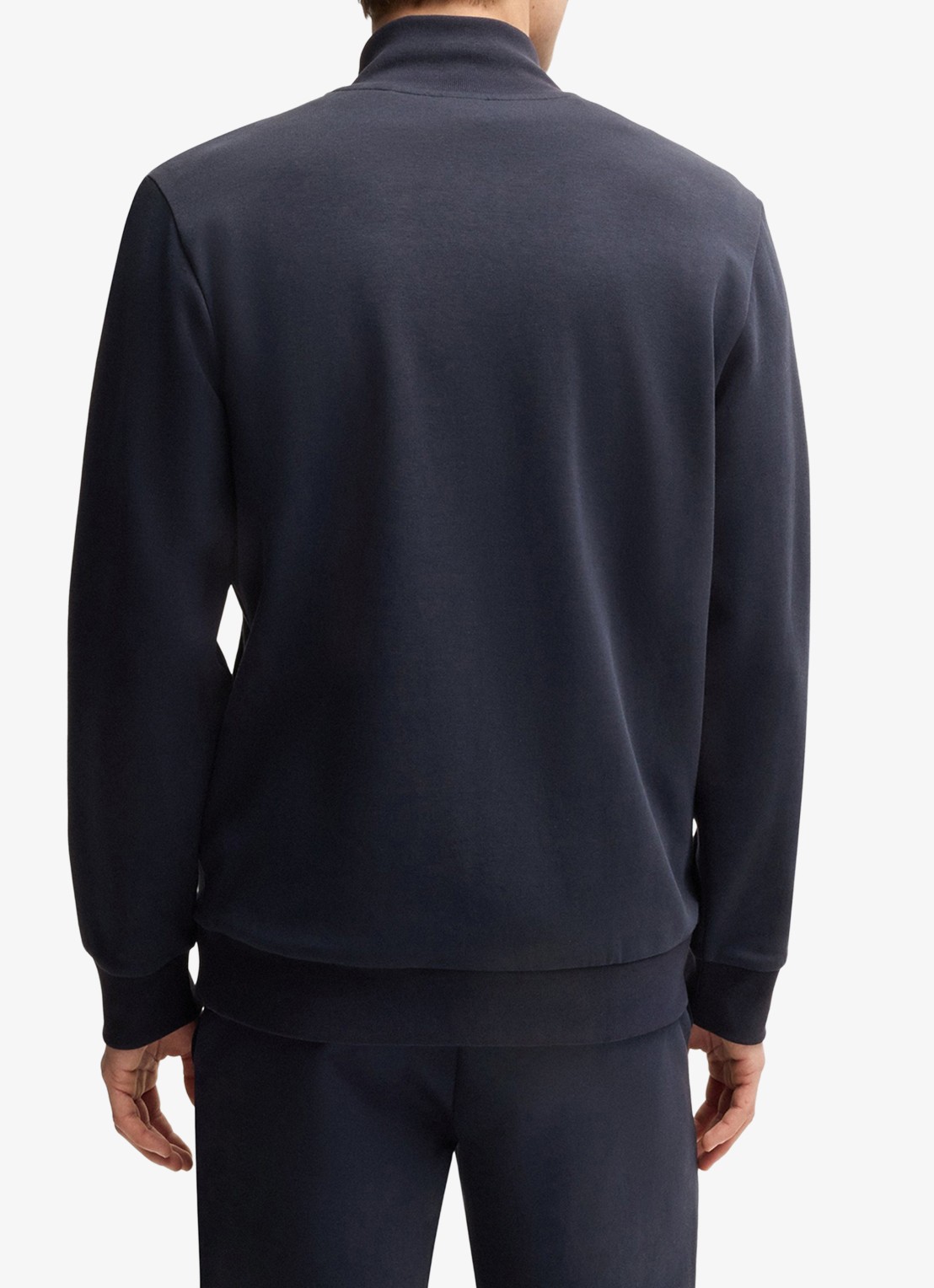 BOSS Sweatvest met steekzakken - achterkant 3 donkerblauw