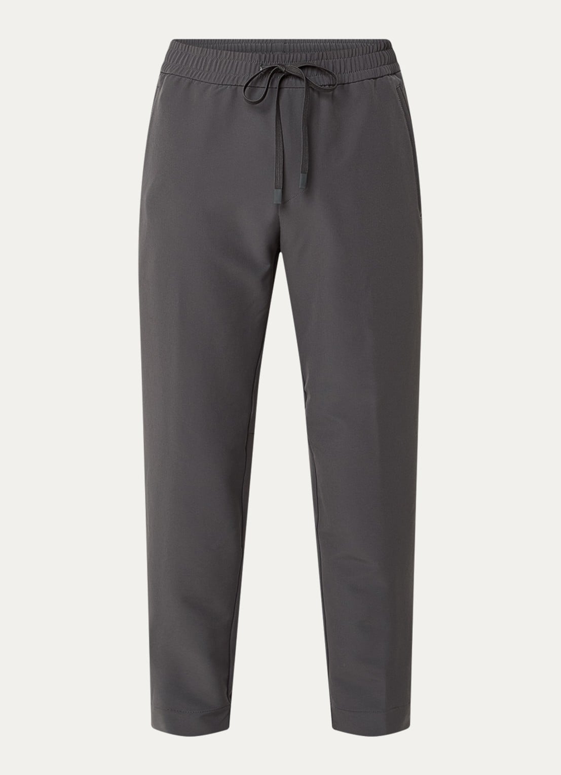 BOSS T_Flex tapered fit joggingbroek met steekzakken - voorkant donkergrijs