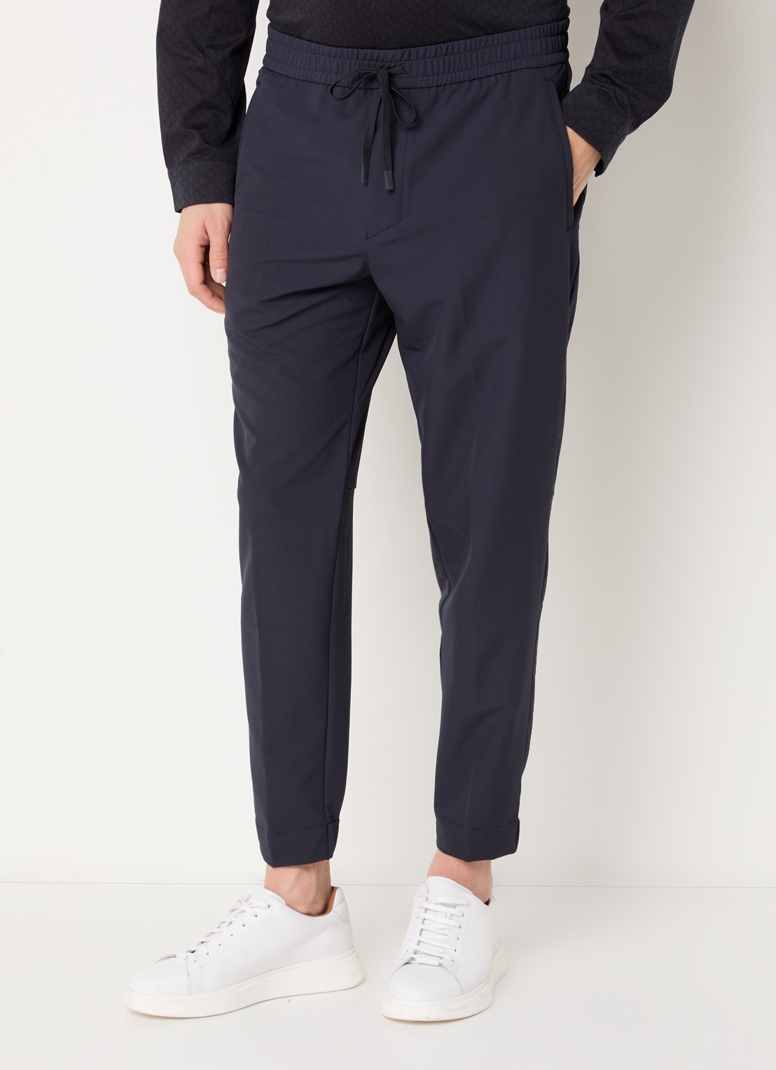 BOSS T_Flex tapered fit joggingbroek met steekzakken - detail 4 donkerblauw