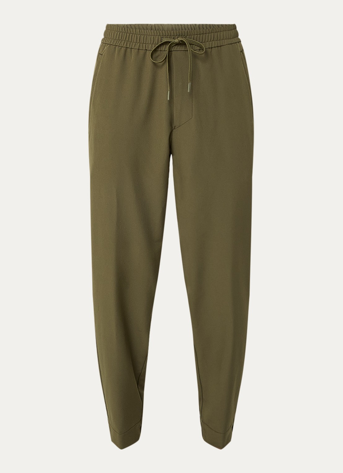 BOSS T_Flex tapered fit joggingbroek met steekzakken - voorkant 4 legergroen