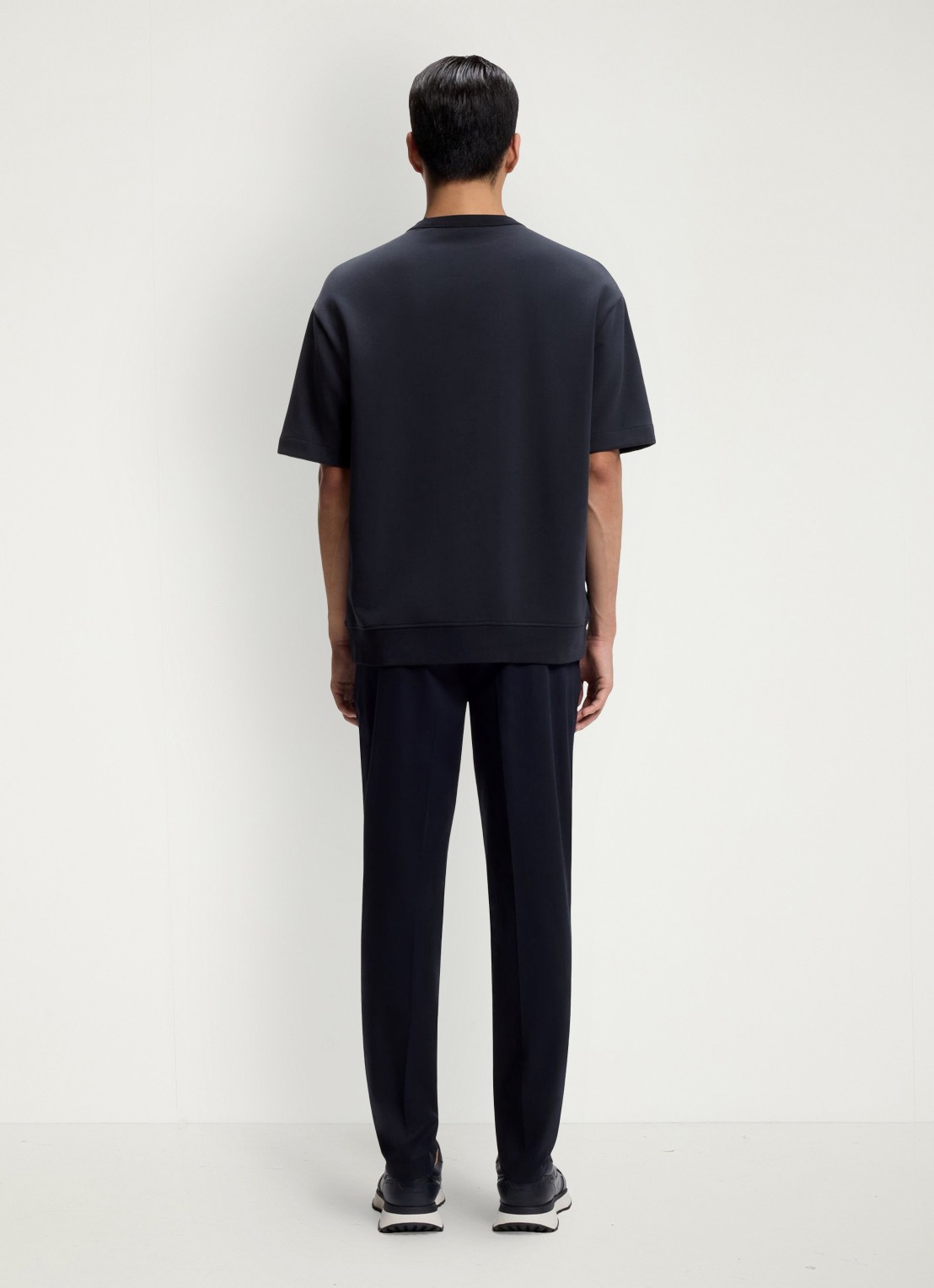BOSS T-shirt met borstzak - achterkant 5 blauw
