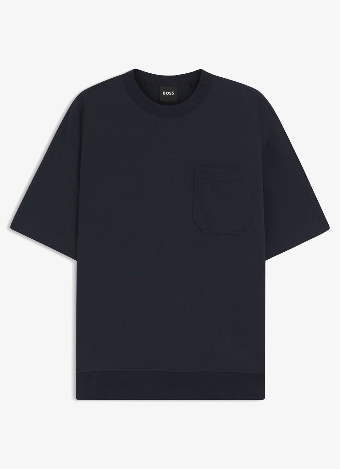 BOSS T-shirt met borstzak - voorkant 3 blauw