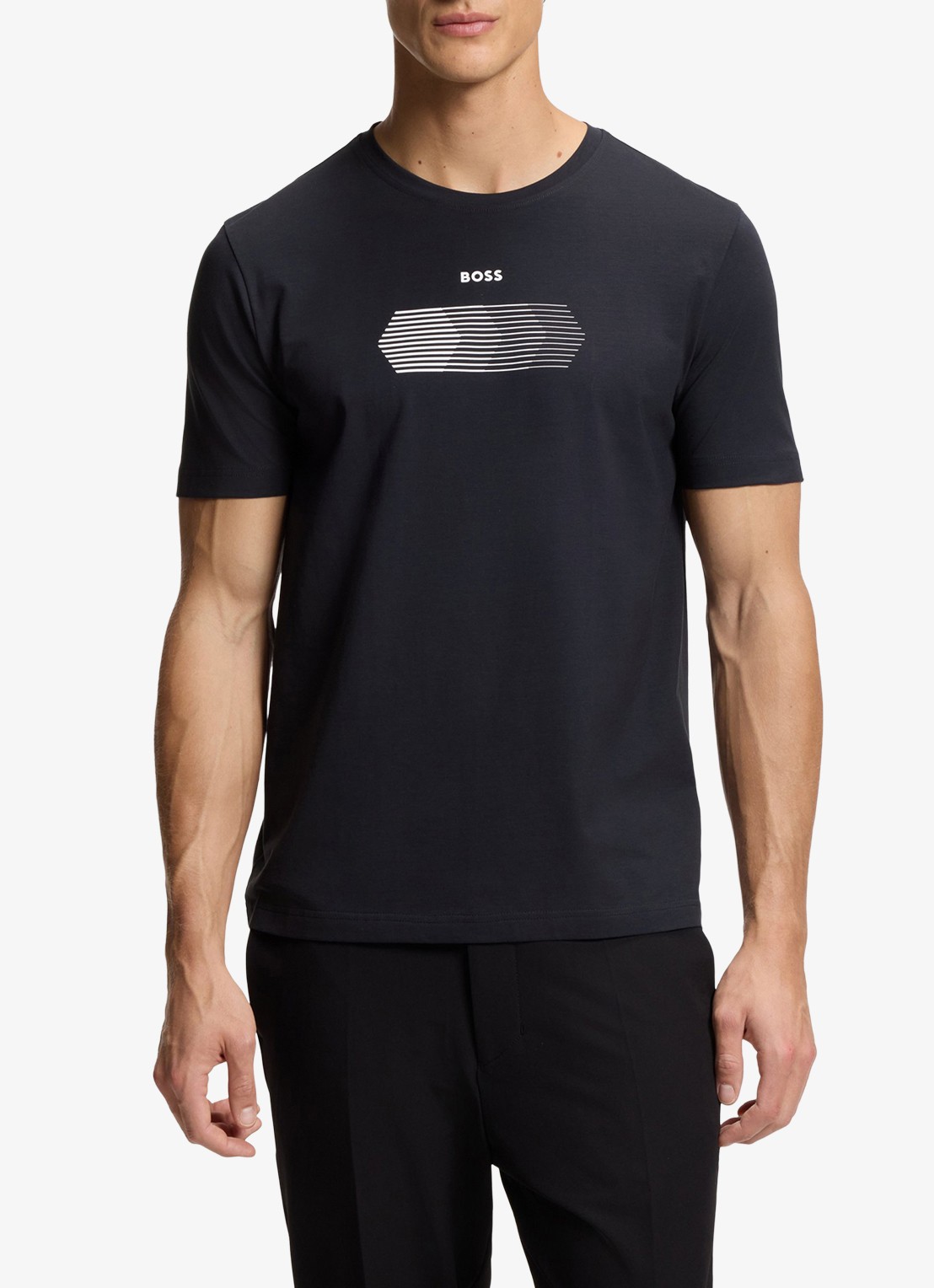 BOSS T-shirt met logo in 2-pack - detail wit