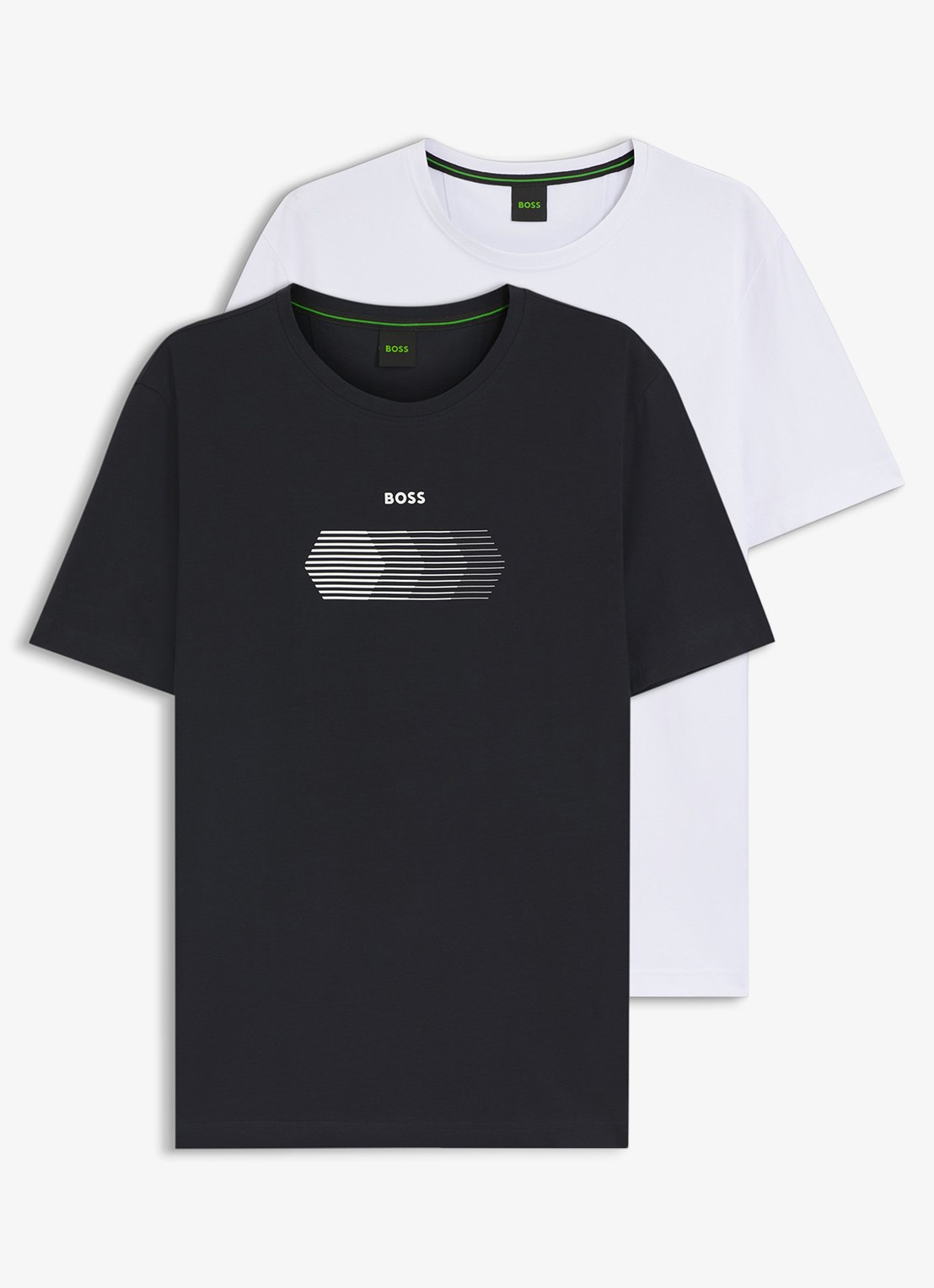 BOSS T-shirt met logo in 2-pack - voorkant 4 wit