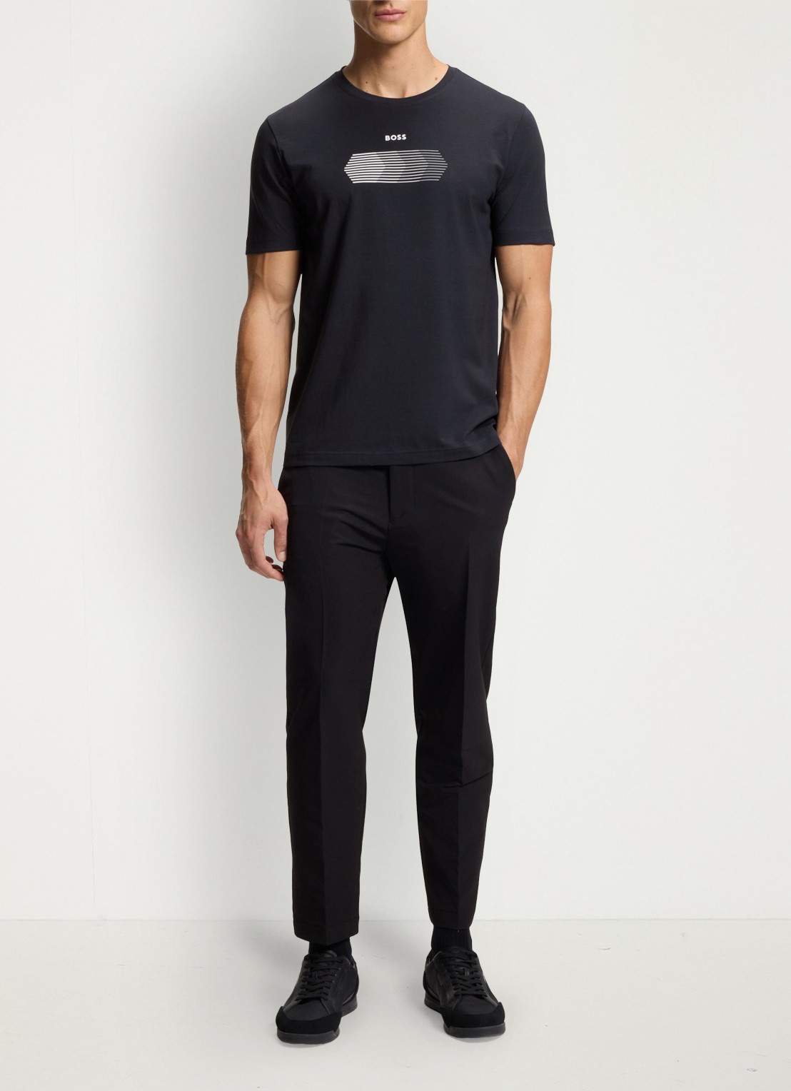 BOSS T-shirt met logo in 2-pack - voorkant 5 wit