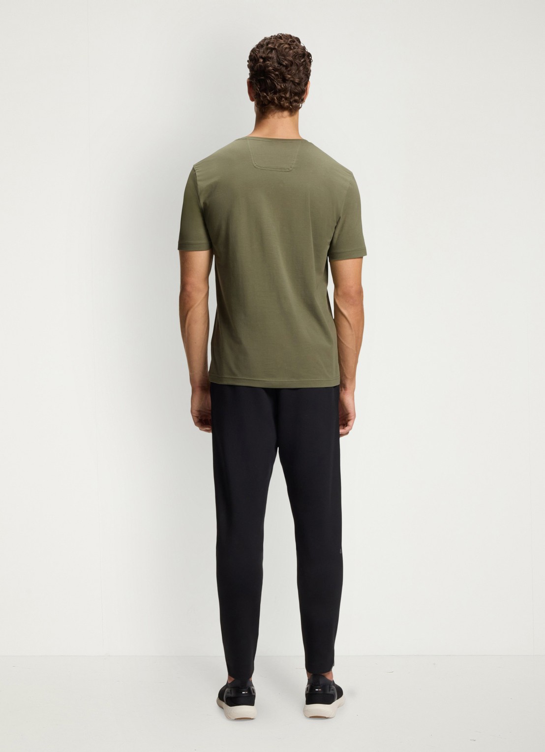 BOSS T-shirt met logo in 2-pack - achterkant 5 legergroen