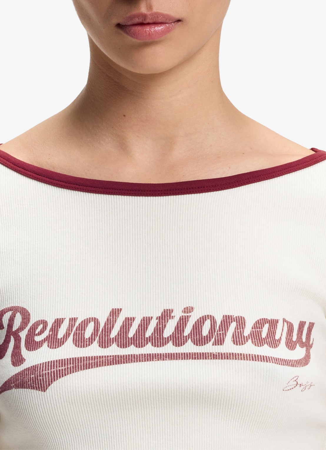 BOSS T-shirt met logo - detail 2 creme