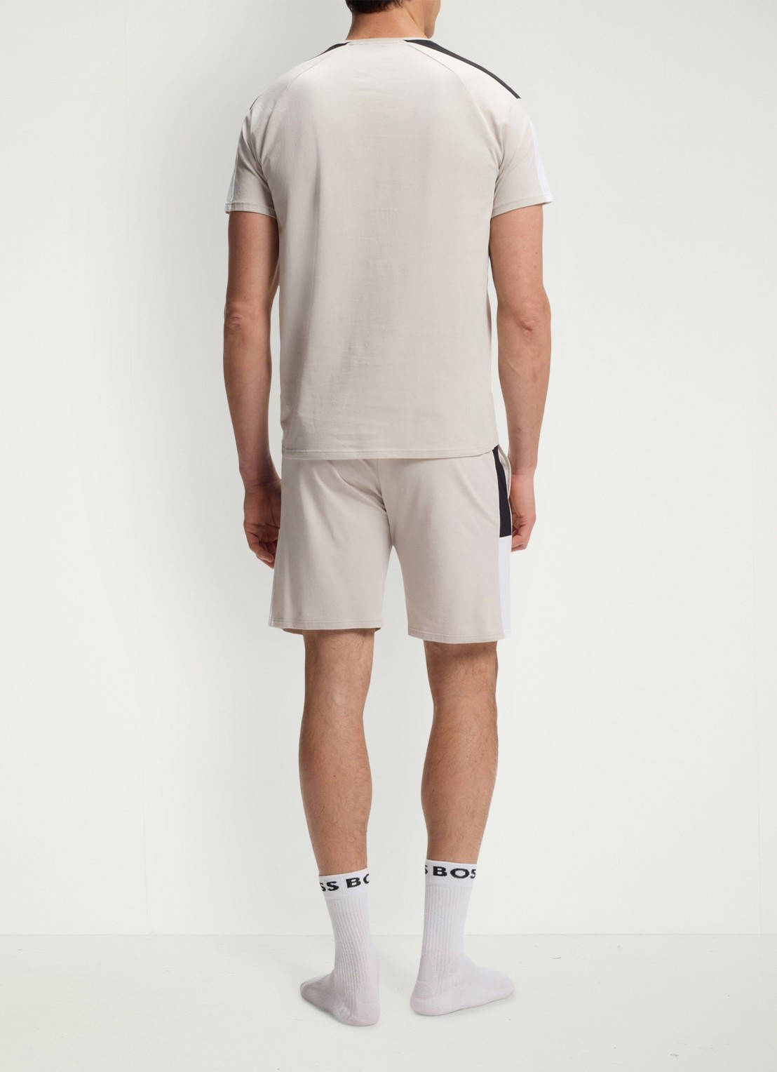 BOSS T-shirt met logo - achterkant 3 beige