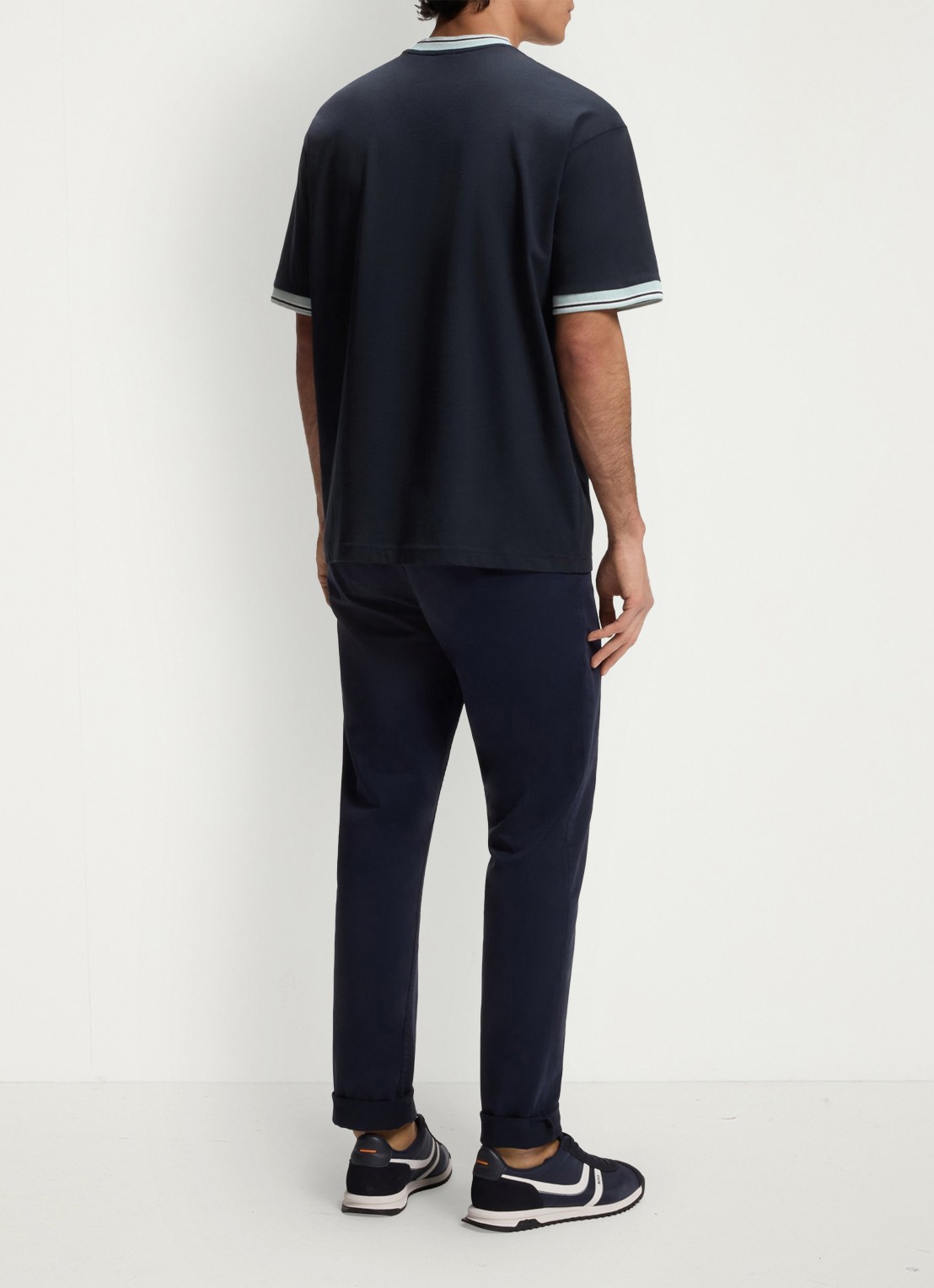 BOSS T-shirt met logo - achterkant 3 dark blue-404 / blauw