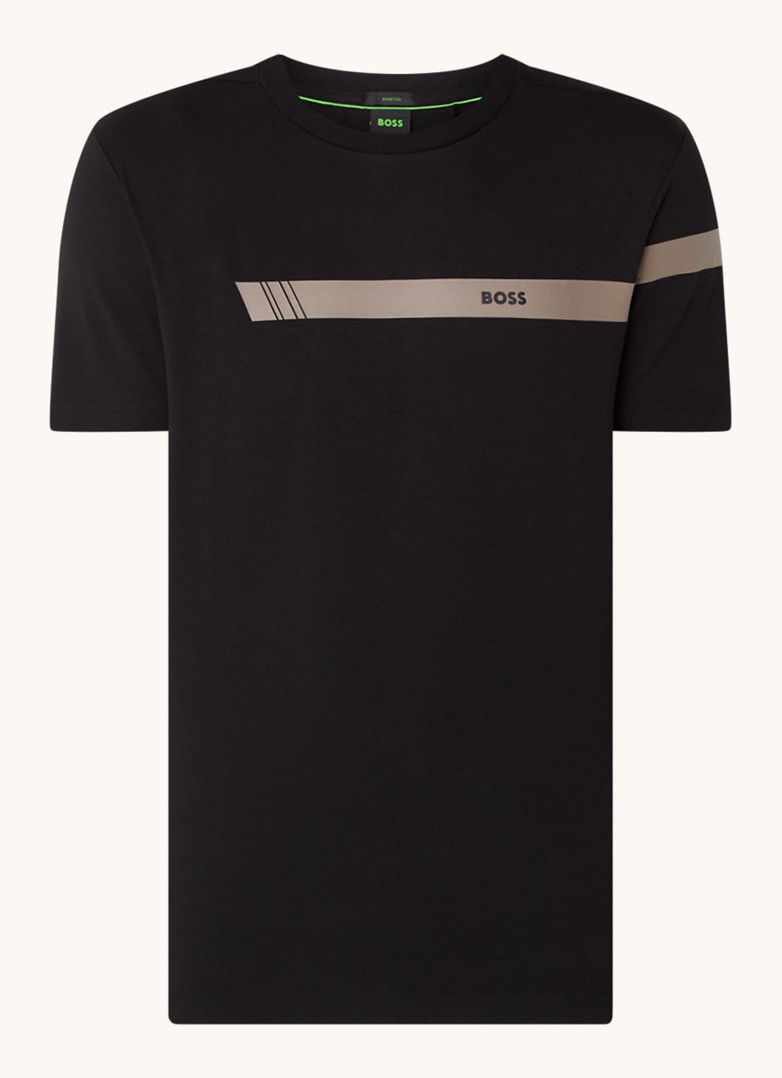 BOSS T-shirt met logo - voorkant zwart