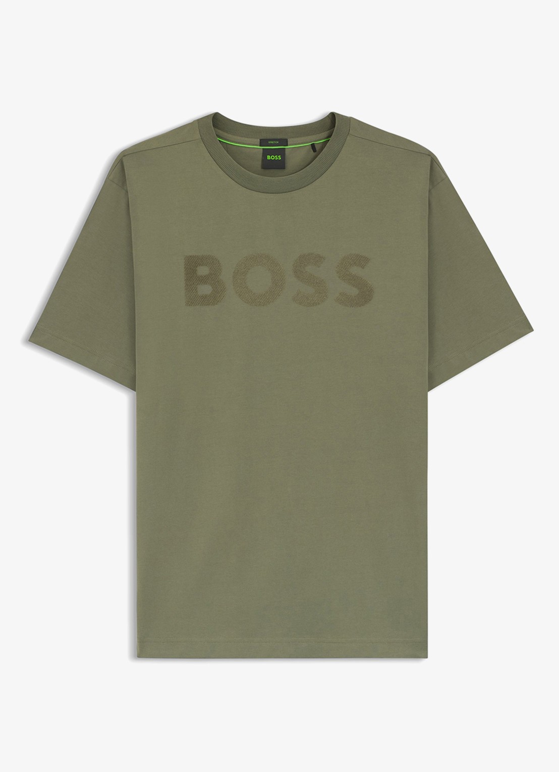 BOSS T-shirt met logo - voorkant 4 khaki