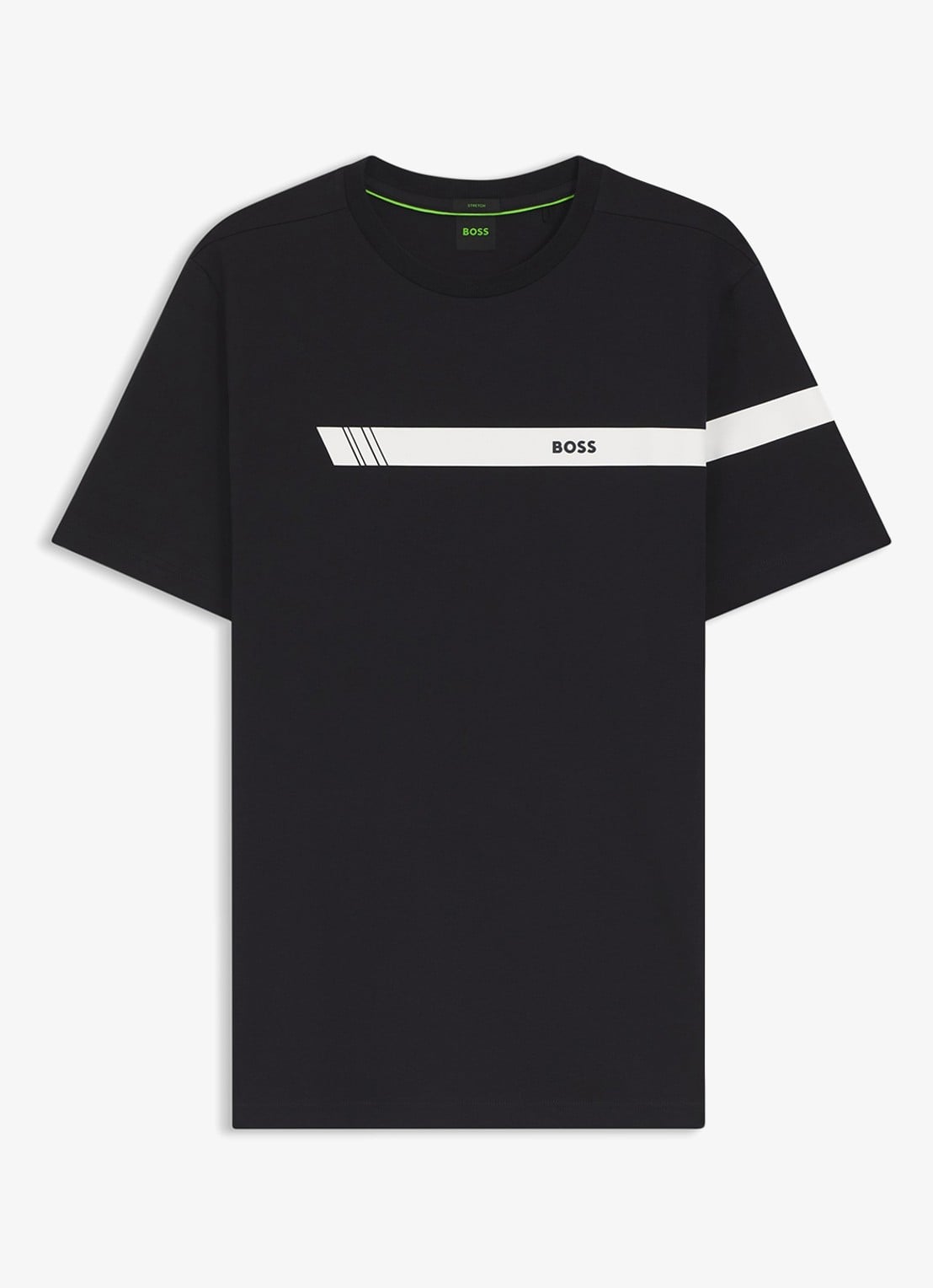 BOSS T-shirt met logo - voorkant 2 donkerblauw