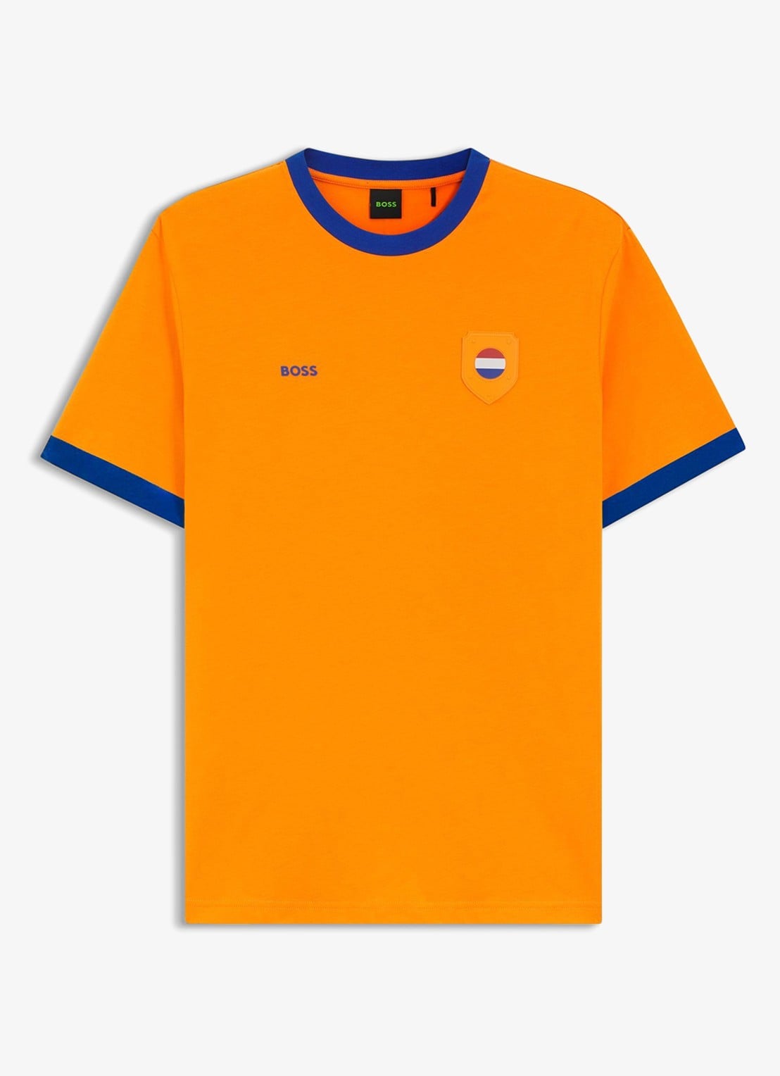 BOSS T-shirt met logo - voorkant 4 bright orange-821 / oranje