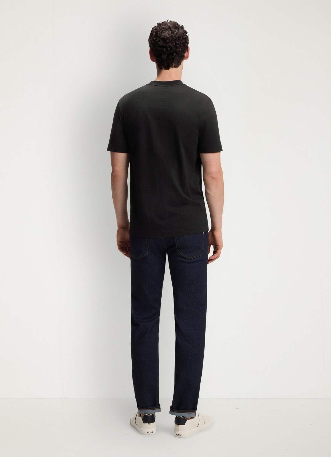 BOSS T-shirt met logo - achterkant 3 zwart