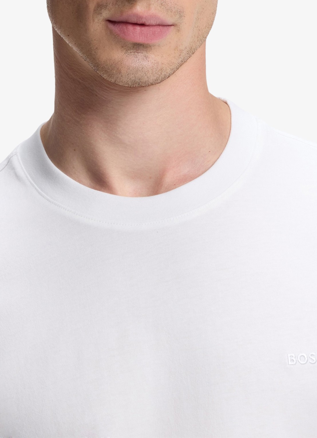 BOSS T-shirt met logo - detail 5 wit
