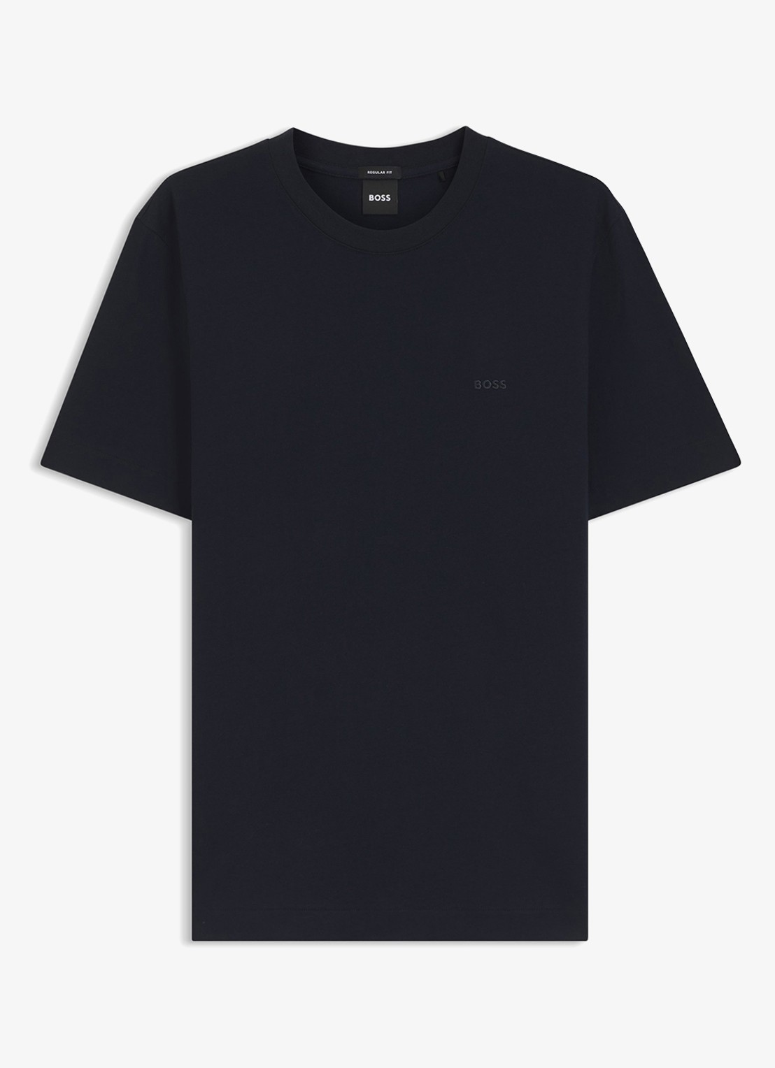 BOSS T-shirt met logo - voorkant blauw