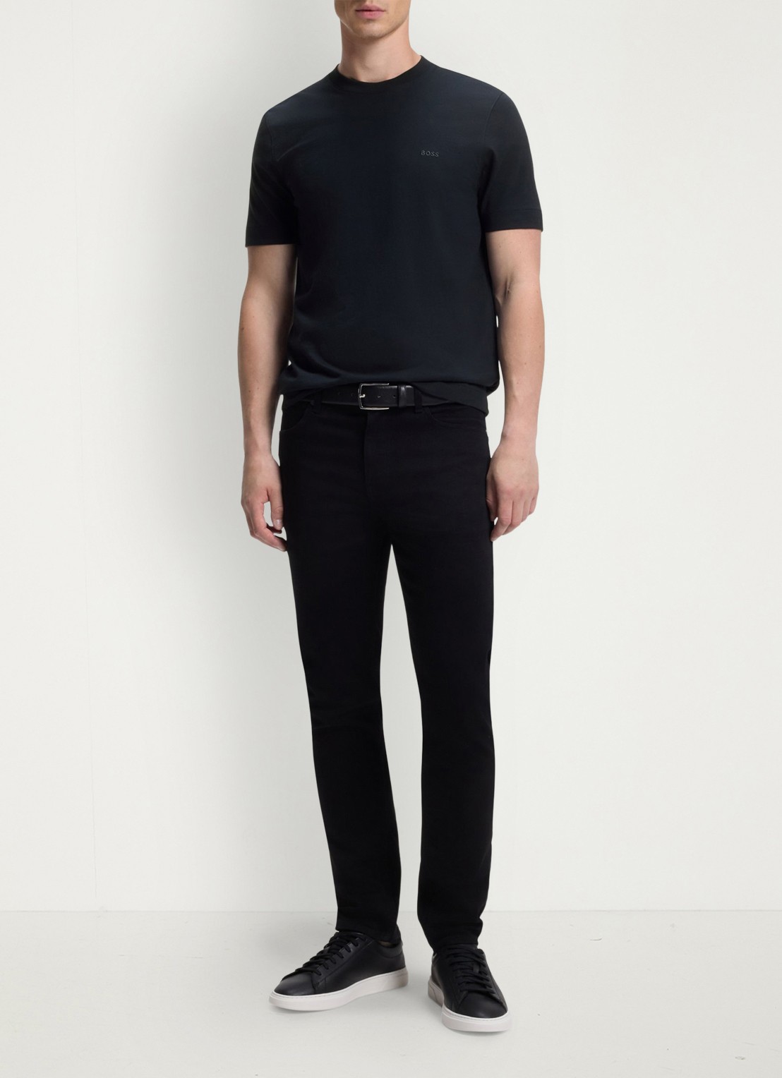 BOSS T-shirt met logo - voorkant 2 blauw