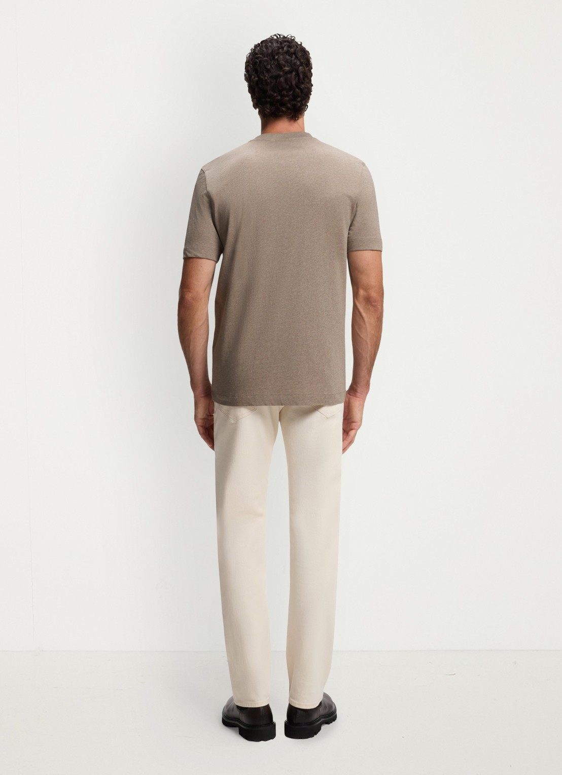BOSS T-shirt met logo - achterkant 4 open brown-240 / bruin