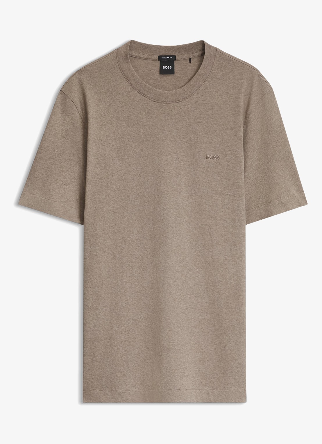 BOSS T-shirt met logo - voorkant open brown-240 / bruin