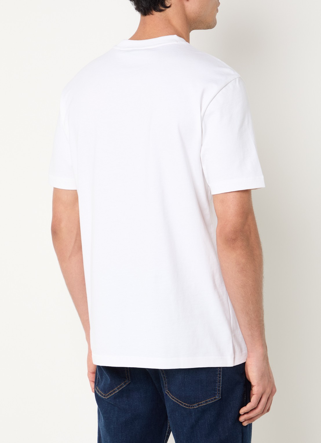 BOSS T-shirt met logoprint - achterkant 4 wit