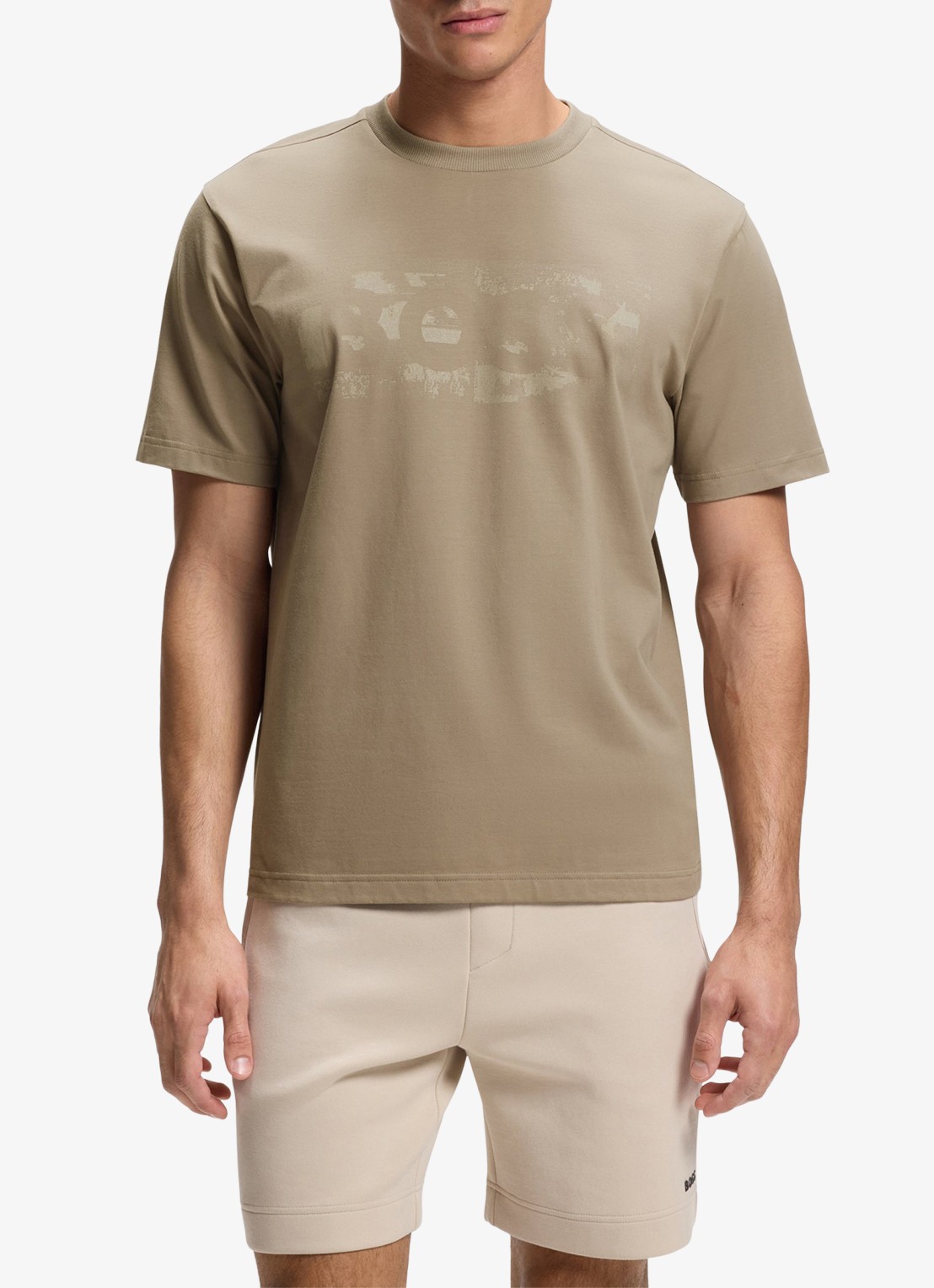 BOSS T-shirt met logoprint - detail 3 light/pastel green-334 / groen