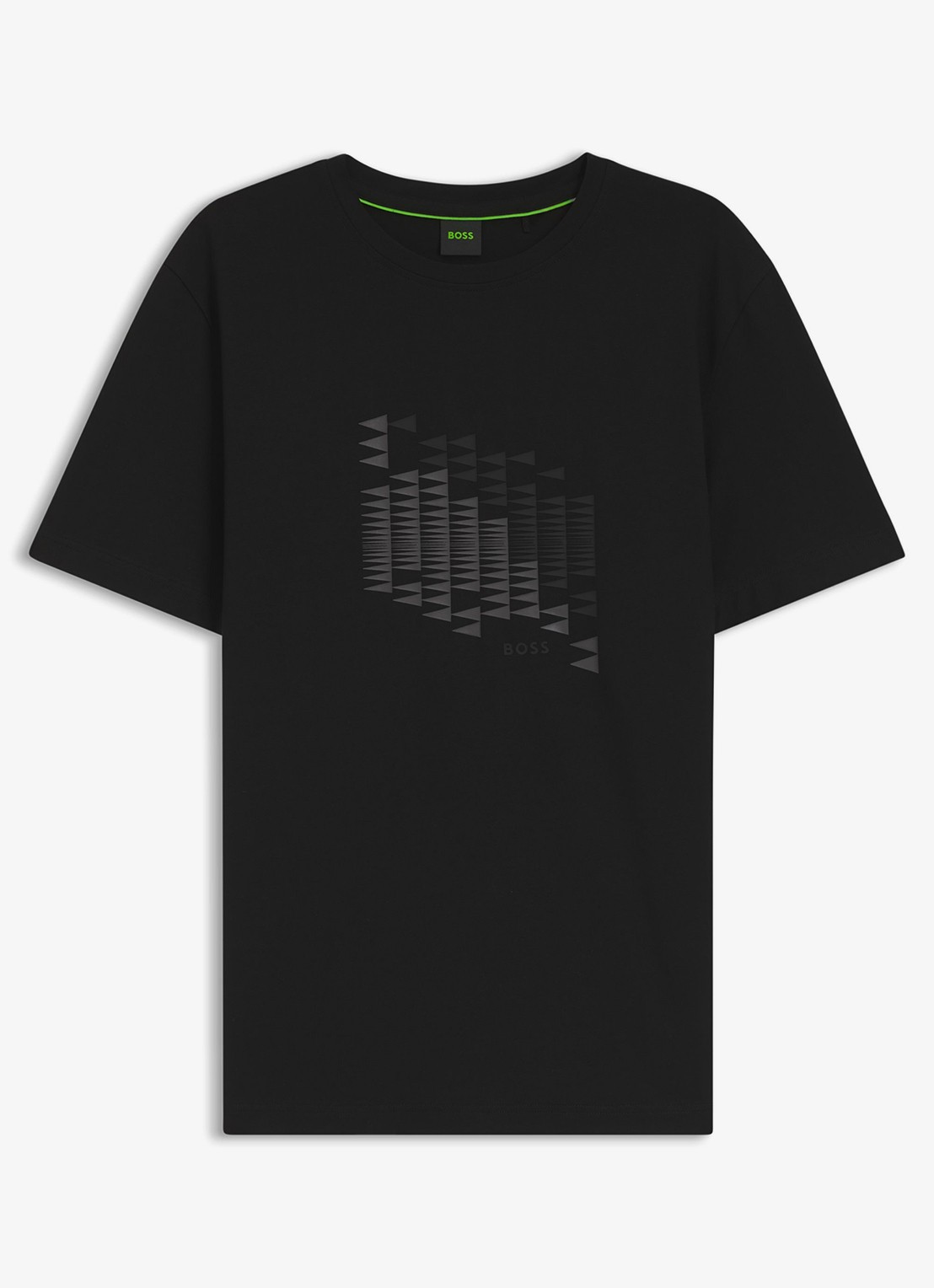 BOSS T-shirt met logoprint - voorkant 2 zwart