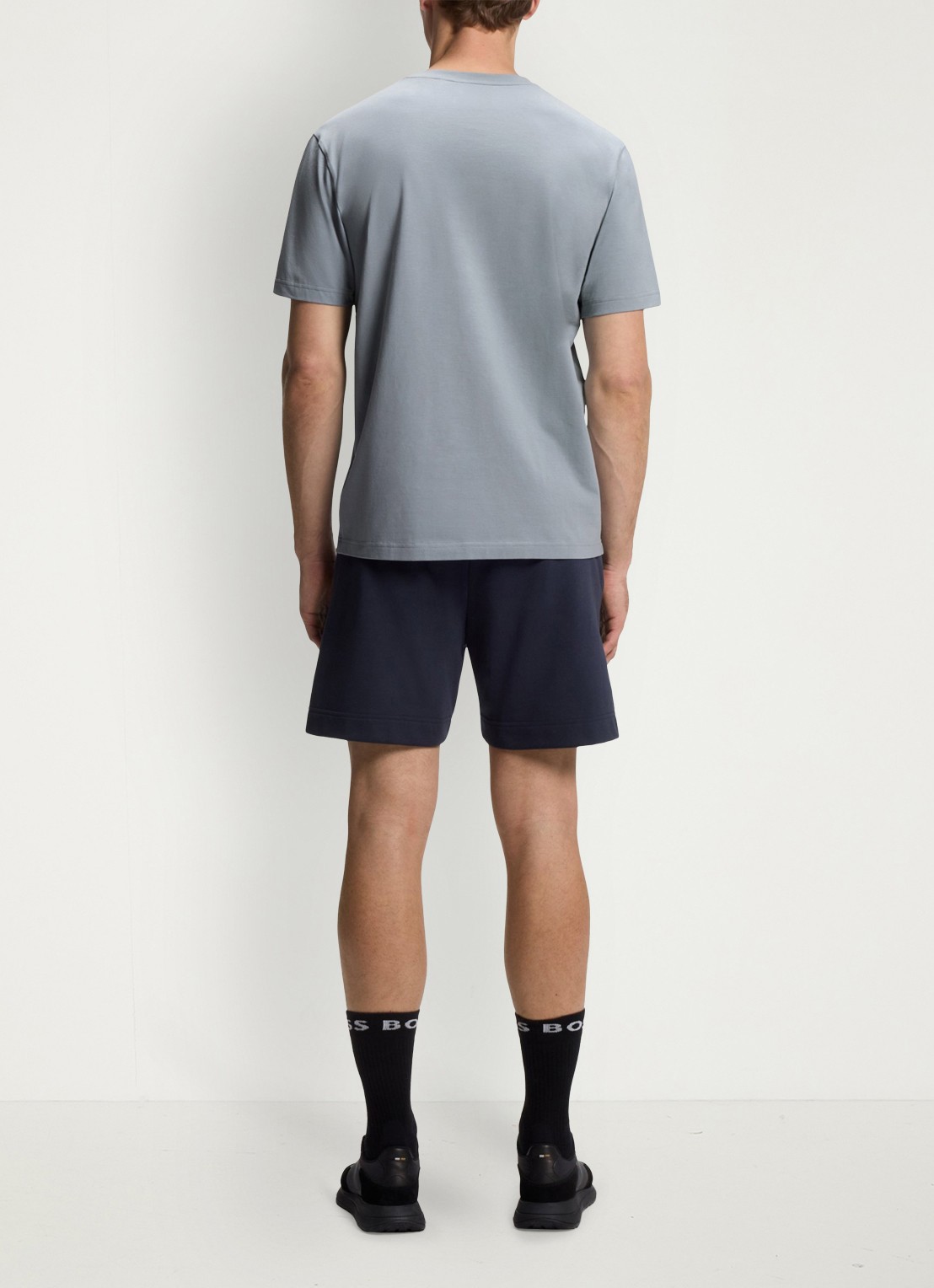 BOSS T-shirt met logoprint - achterkant dark grey-026