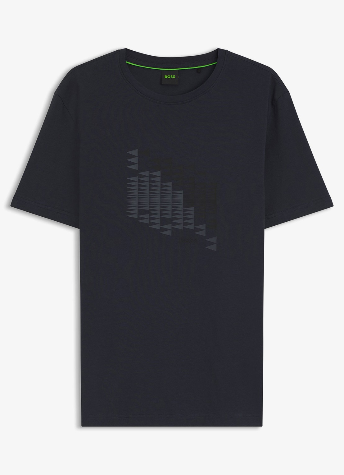 BOSS T-shirt met logoprint - voorkant 4 blauw