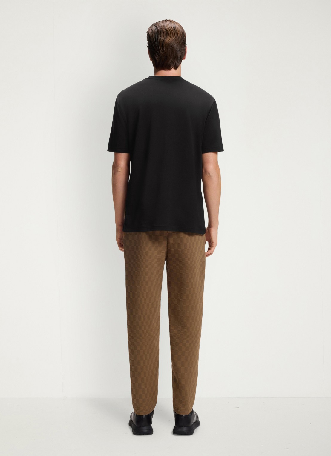 BOSS T-shirt met logoprint - achterkant 5 zwart