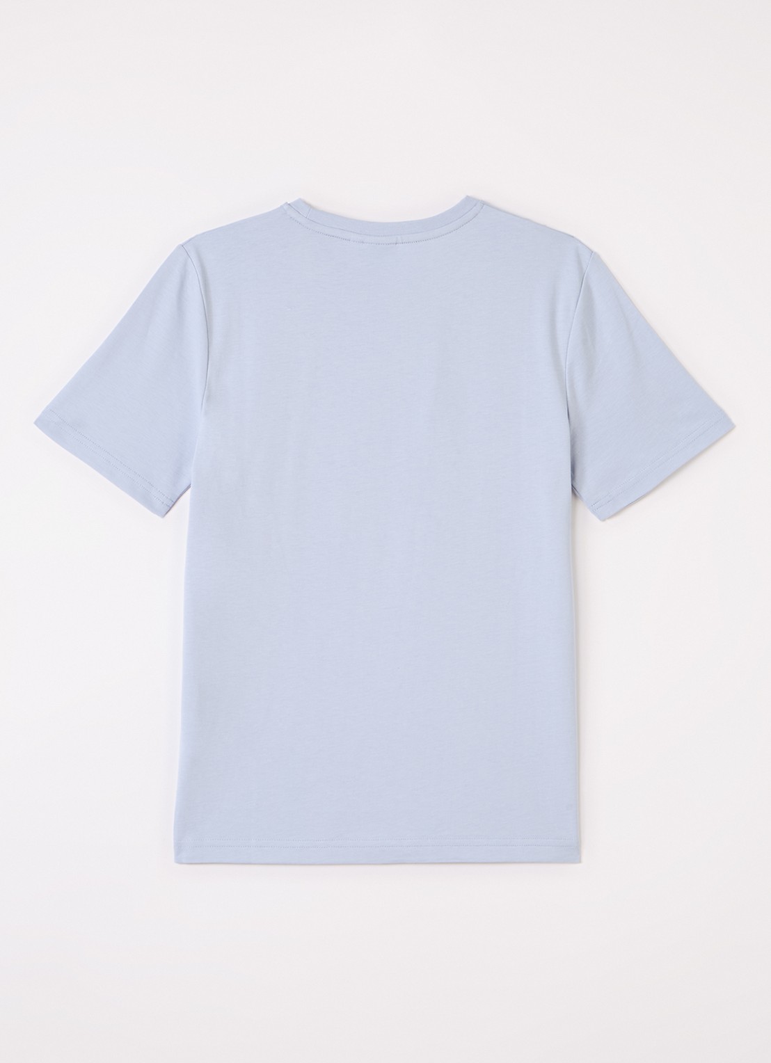 BOSS T-shirt met logoprint - voorkant 2 lichtblauw