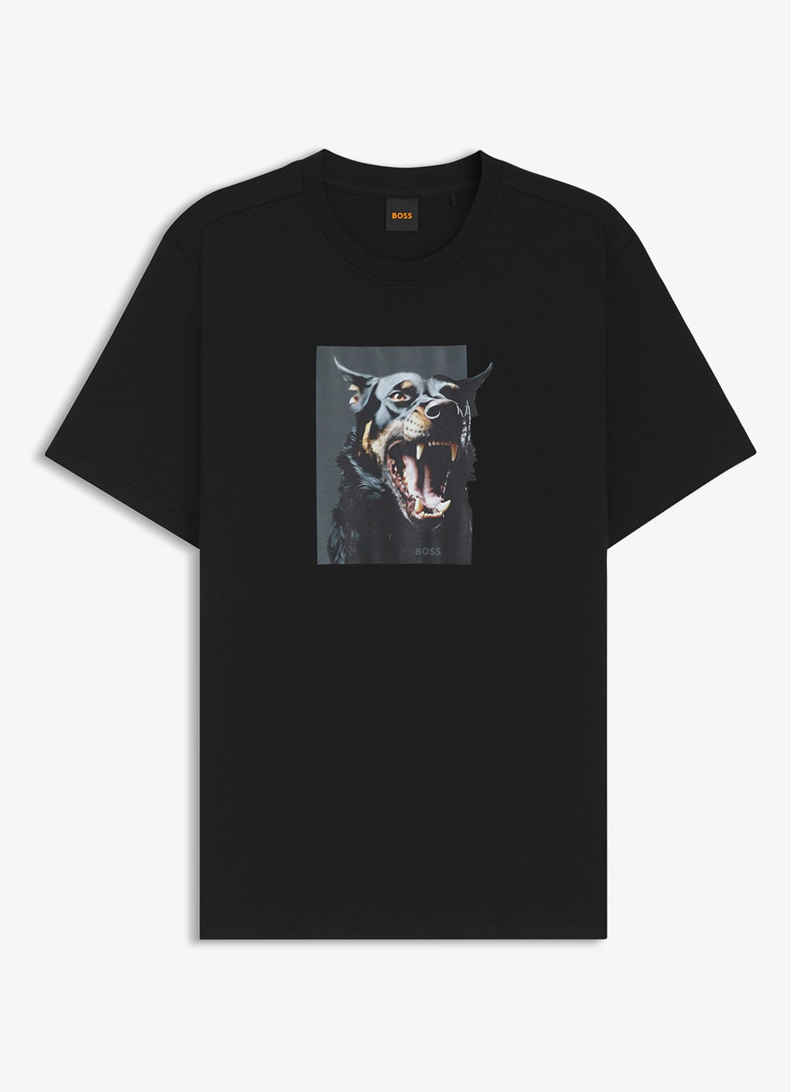 BOSS T-shirt met print - voorkant zwart
