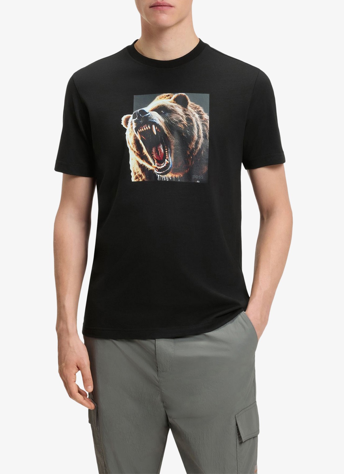 BOSS T-shirt met print - detail 2 diepzwart