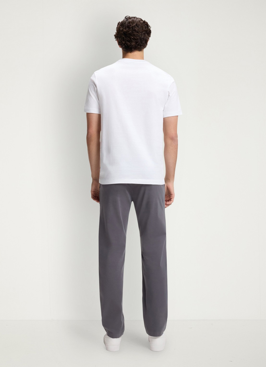 BOSS T-shirt met print  - achterkant 5 natural-101 / wit