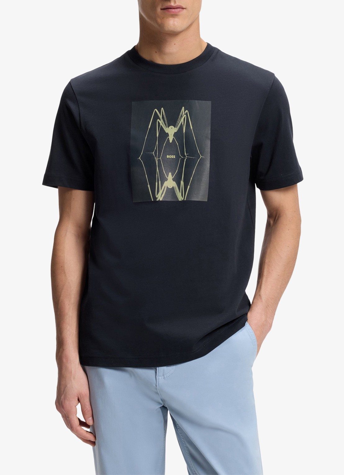 BOSS T-shirt met print  - detail 4 dark blue-404 / blauw