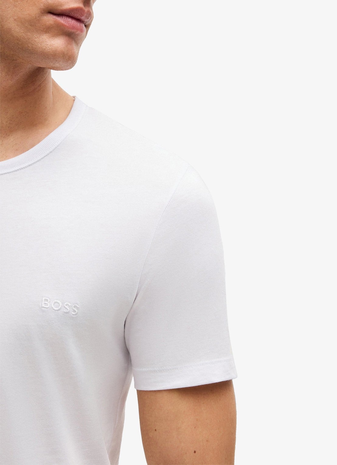 BOSS T-shirt met ronde hals in 3-pack - detail 4 wit