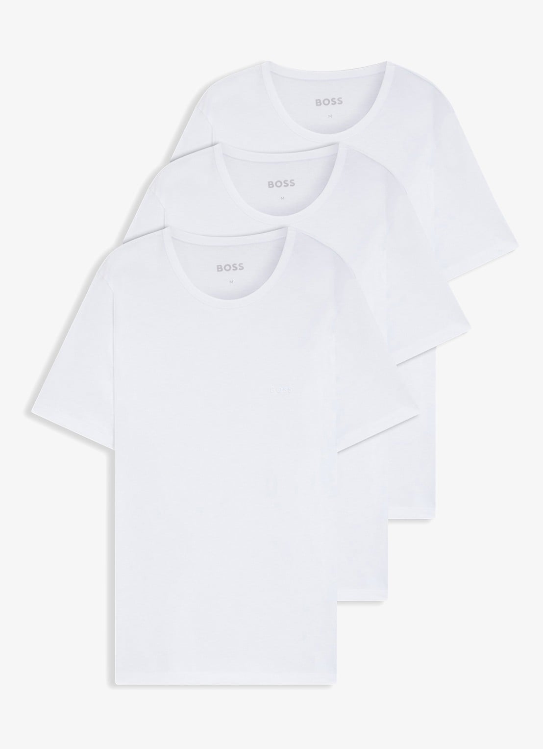 BOSS T-shirt met ronde hals in 3-pack - voorkant 5 wit