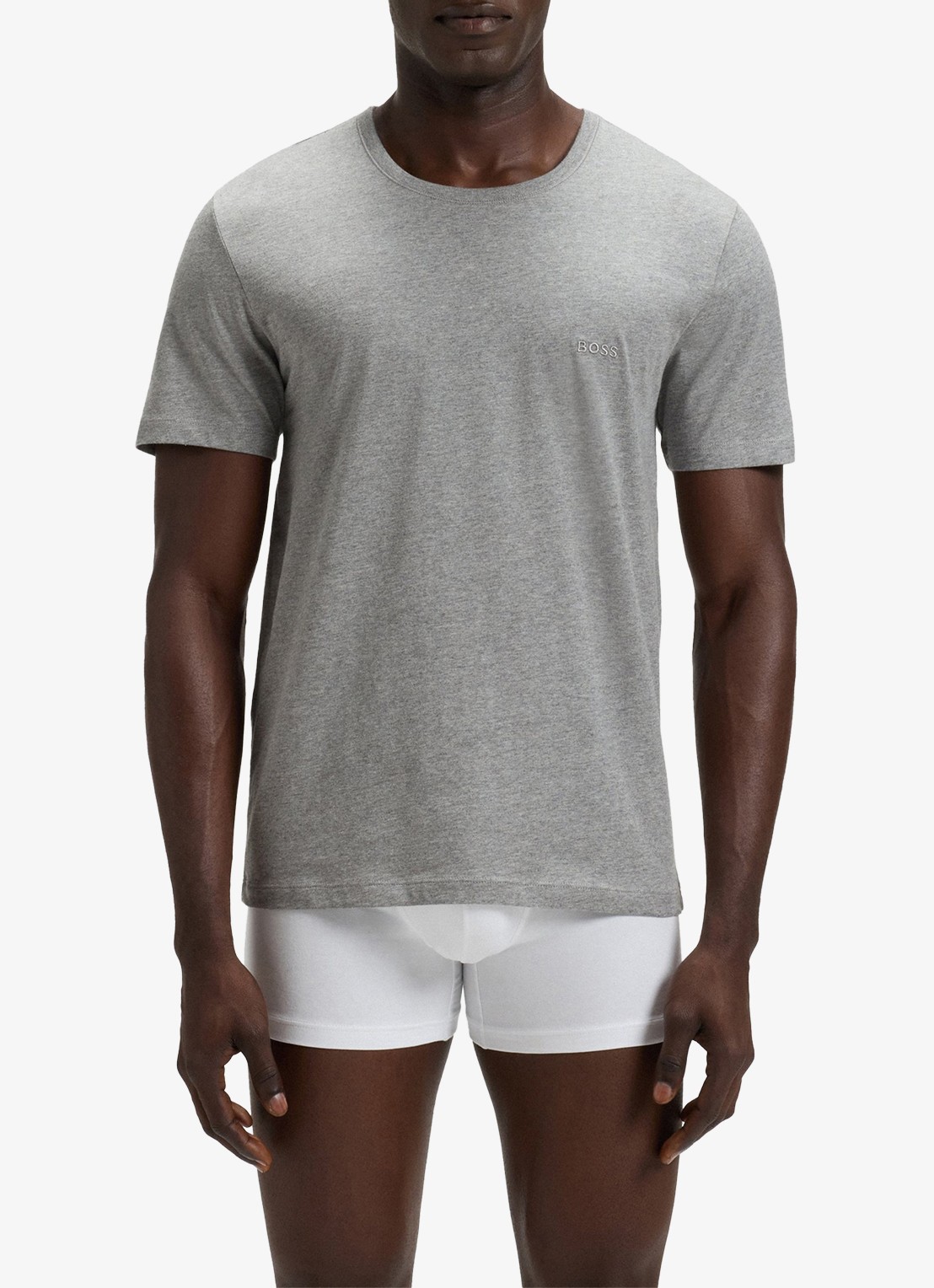 BOSS T-shirt met ronde hals in 3-pack - detail 4 grijsmele