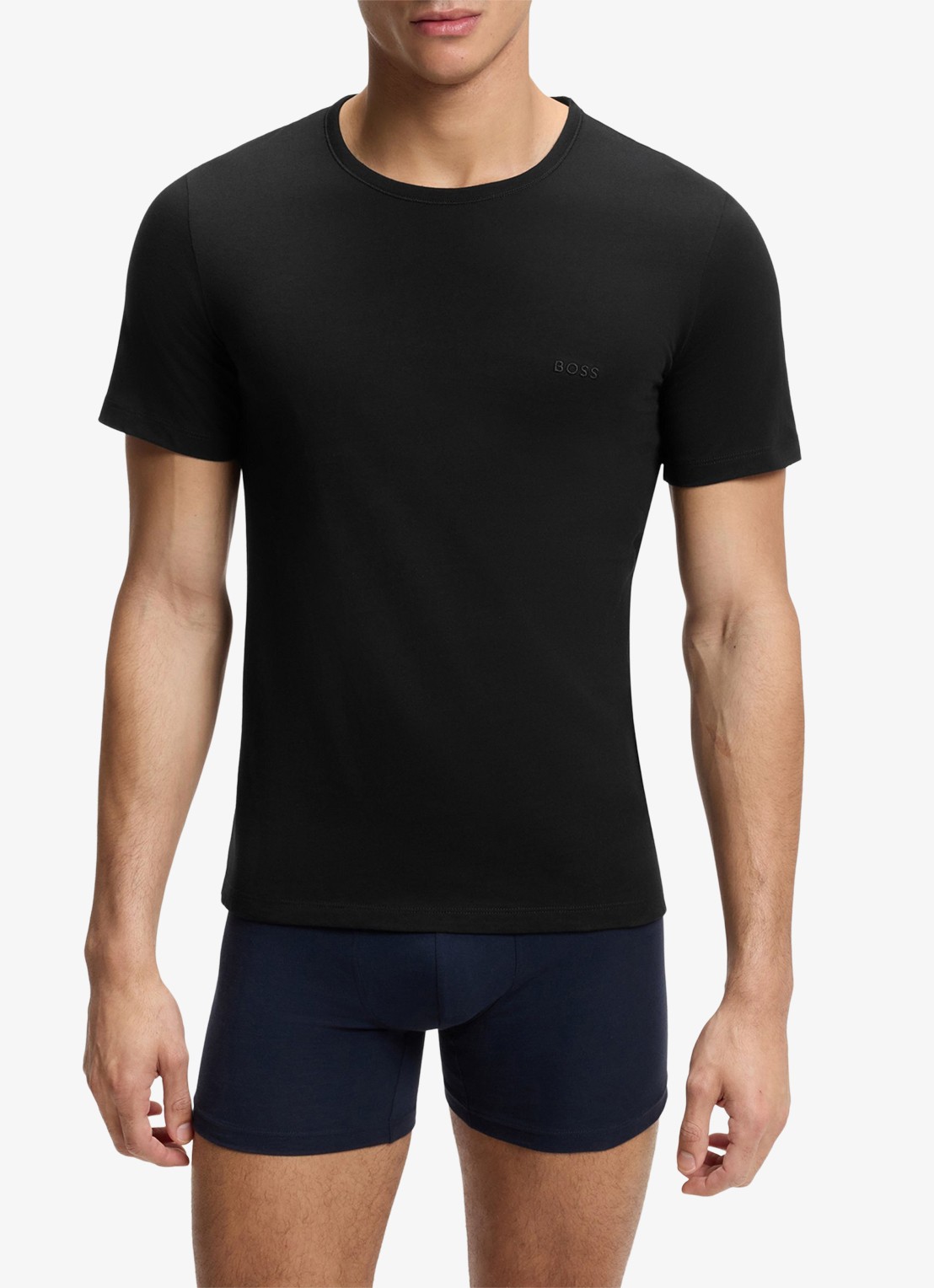 BOSS T-shirt met ronde hals in 3-pack - detail 2 zwart